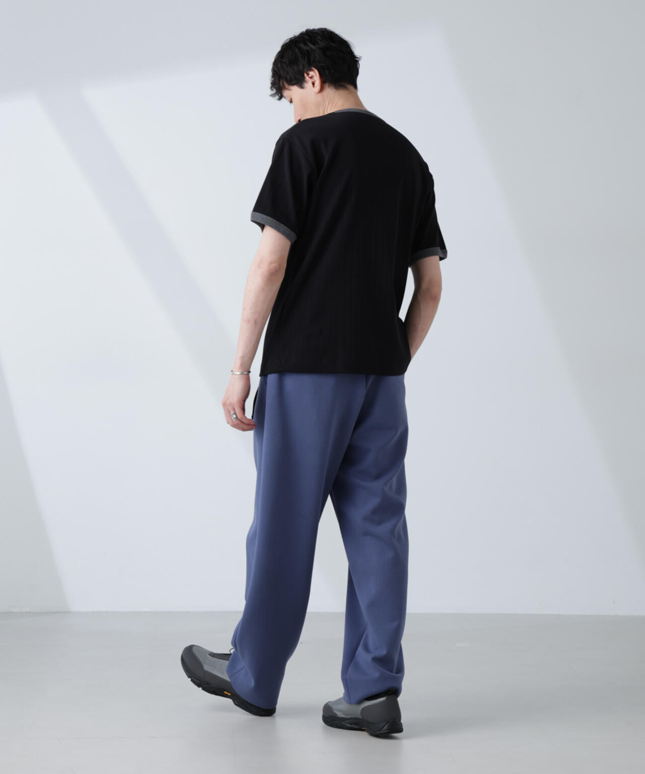 「NJ/CLUB」 針抜きリンガーTシャツ