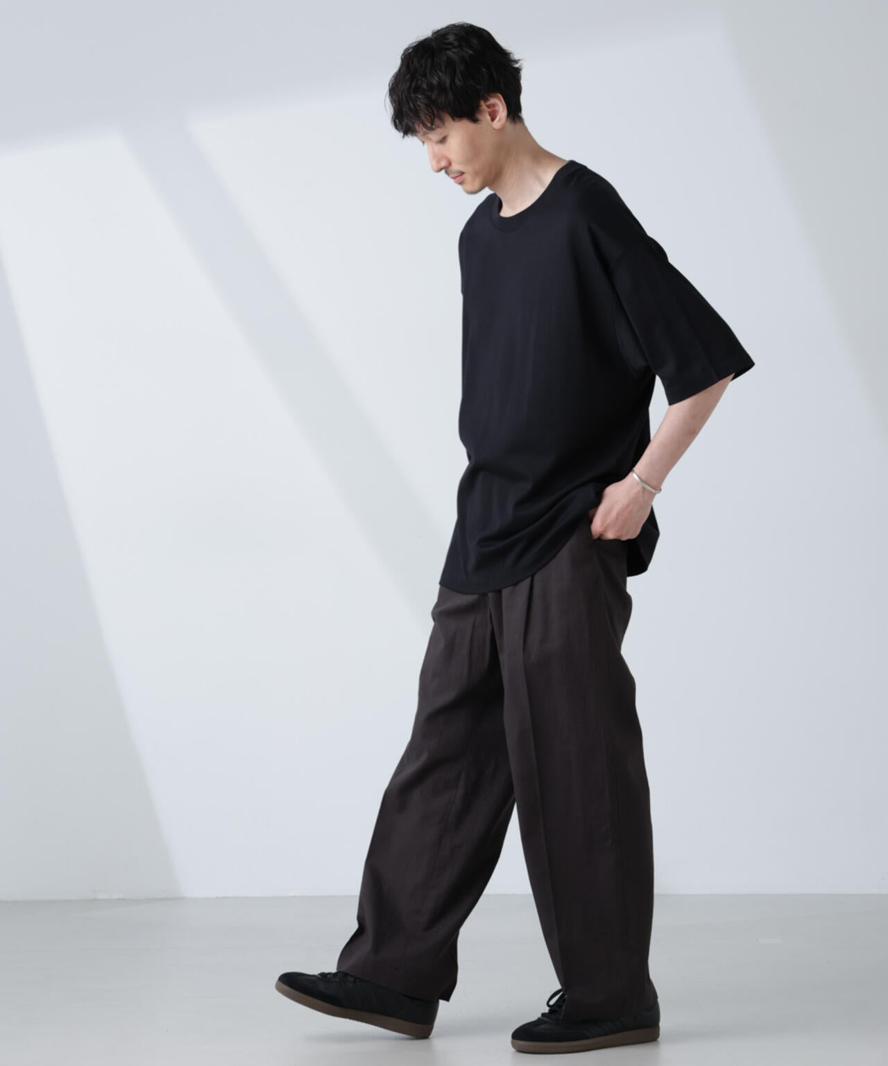 WEB限定/Anti Soaked(R)  汗染み防止 クルーネック ビッグシルエットTシャツ