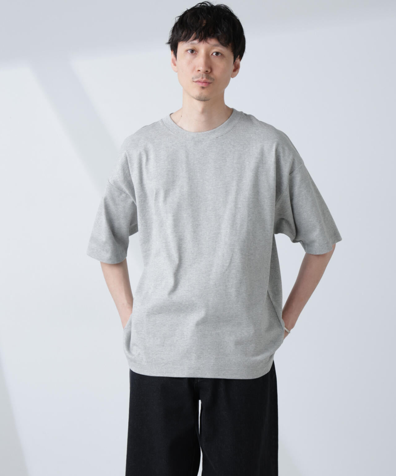 WEB限定/Anti Soaked(R)  汗染み防止 クルーネック ビッグシルエットTシャツ