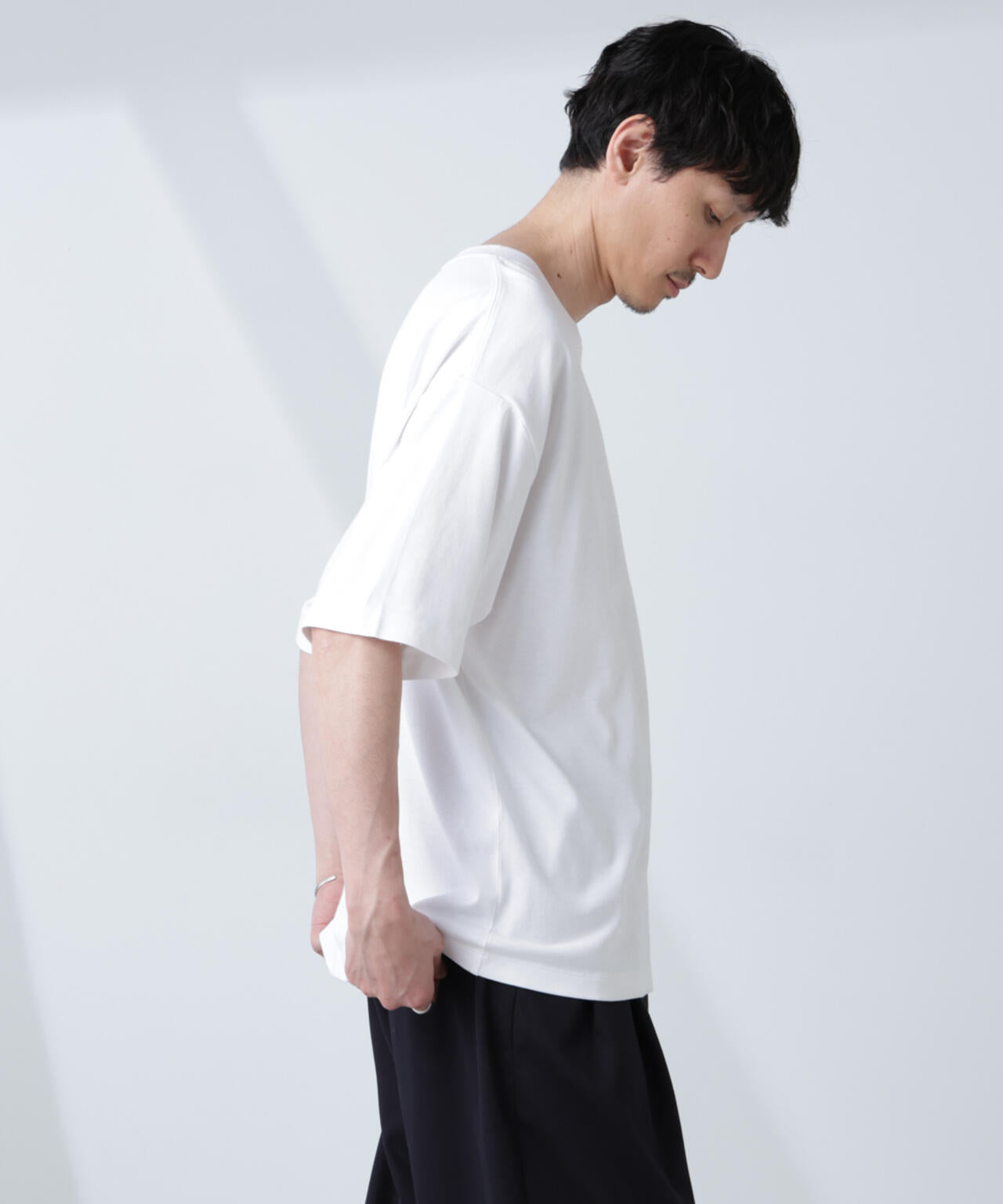 WEB限定/Anti Soaked(R)  汗染み防止 クルーネック ビッグシルエットTシャツ