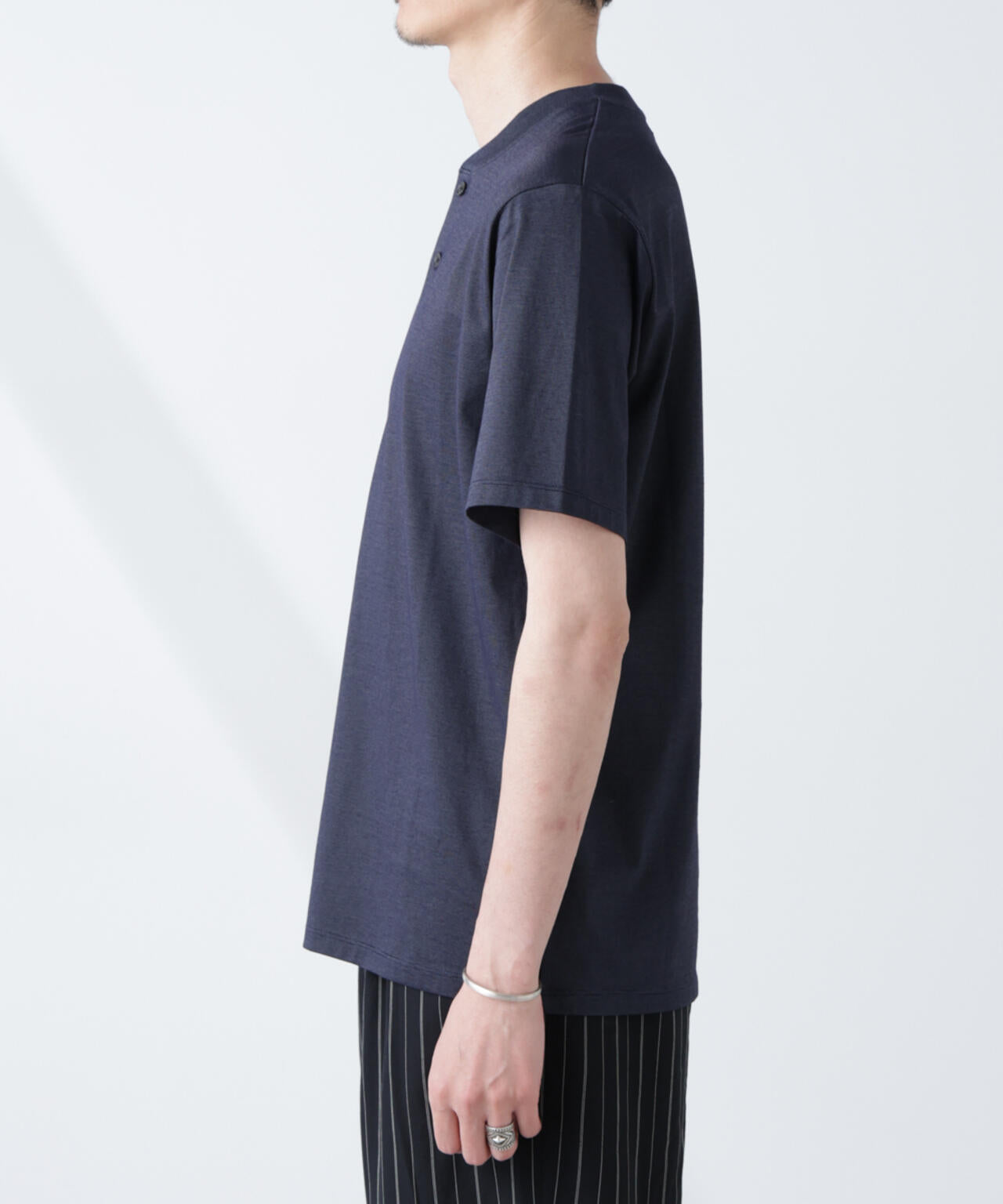 ソラーロライトストレッチヘンリーネックTシャツ（セットアップ可）