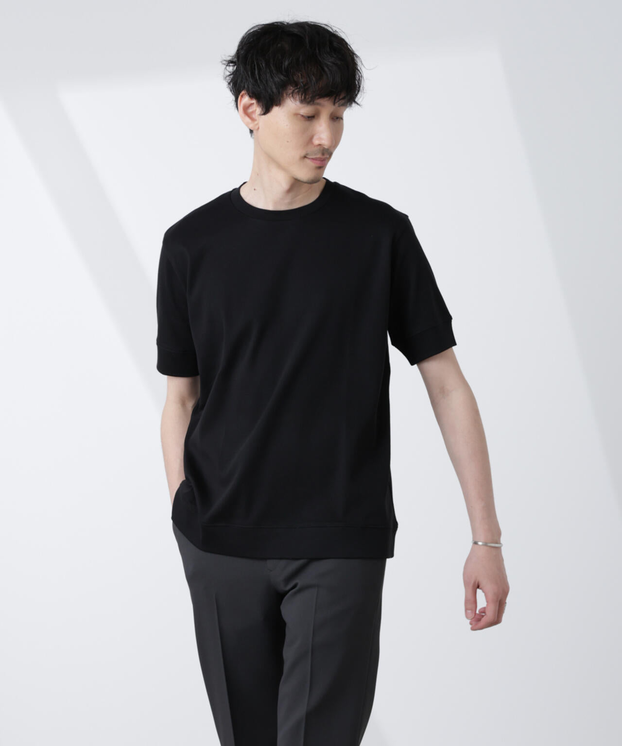 [FORMAL JERSEY]クルーネックカットソー半袖