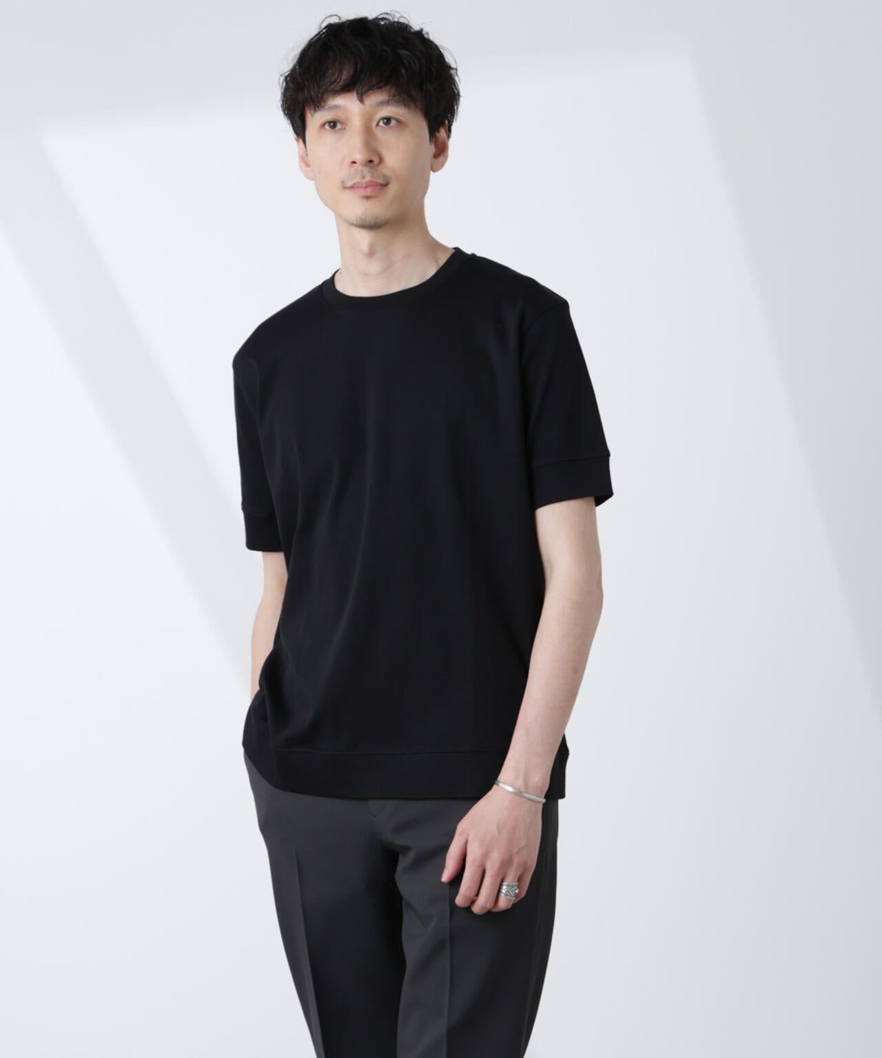 [FORMAL JERSEY]クルーネックカットソー半袖