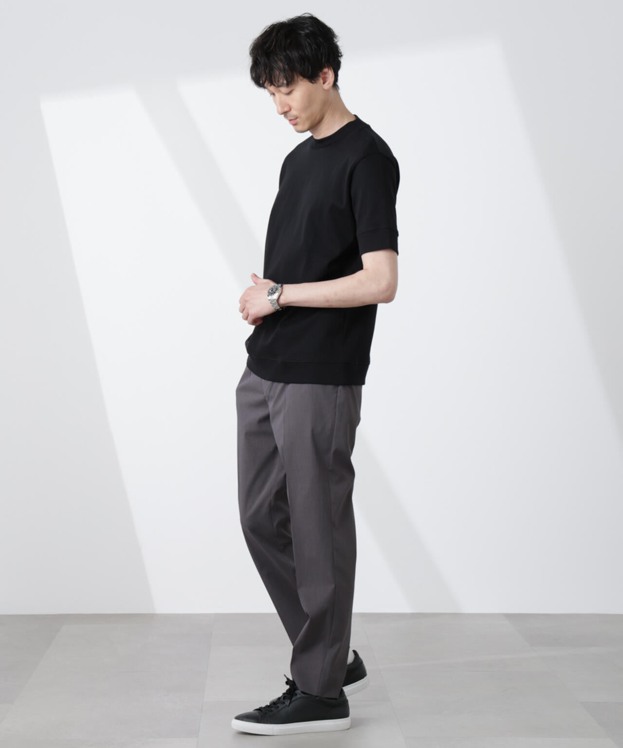 [FORMAL JERSEY]モックネックカットソー半袖