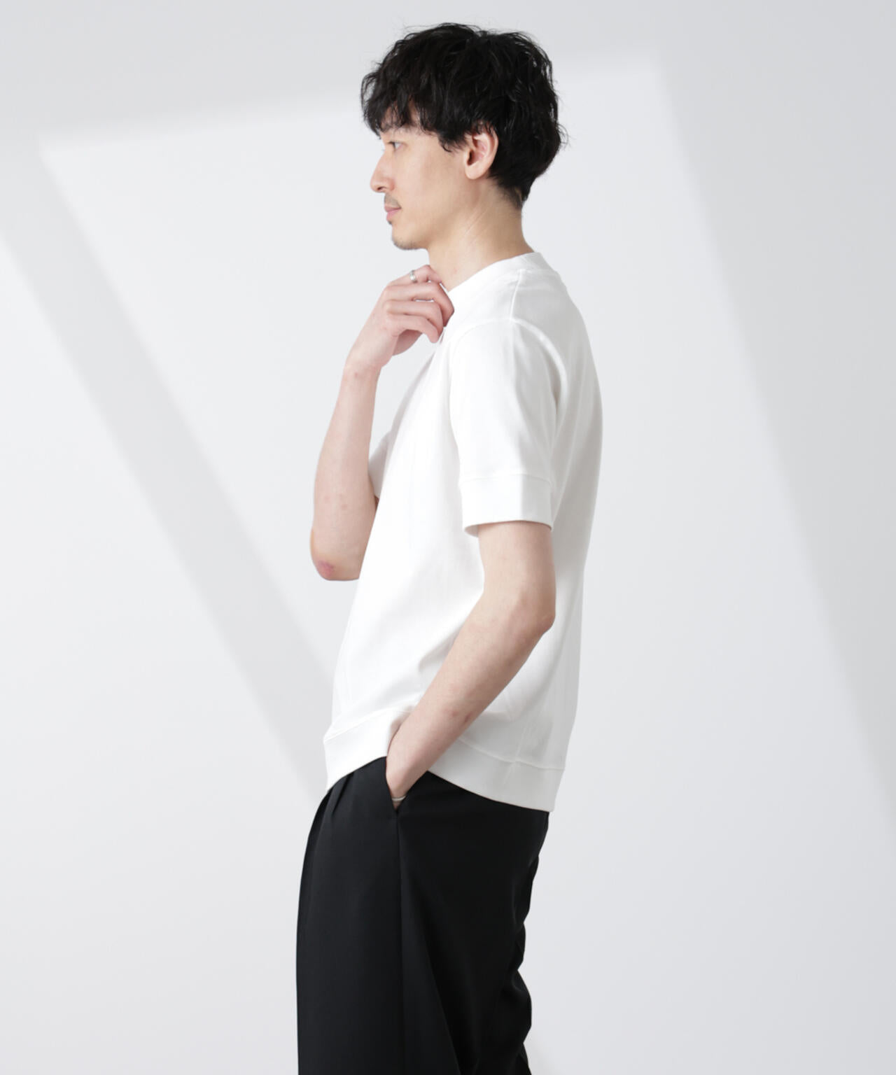 [FORMAL JERSEY]モックネックカットソー半袖