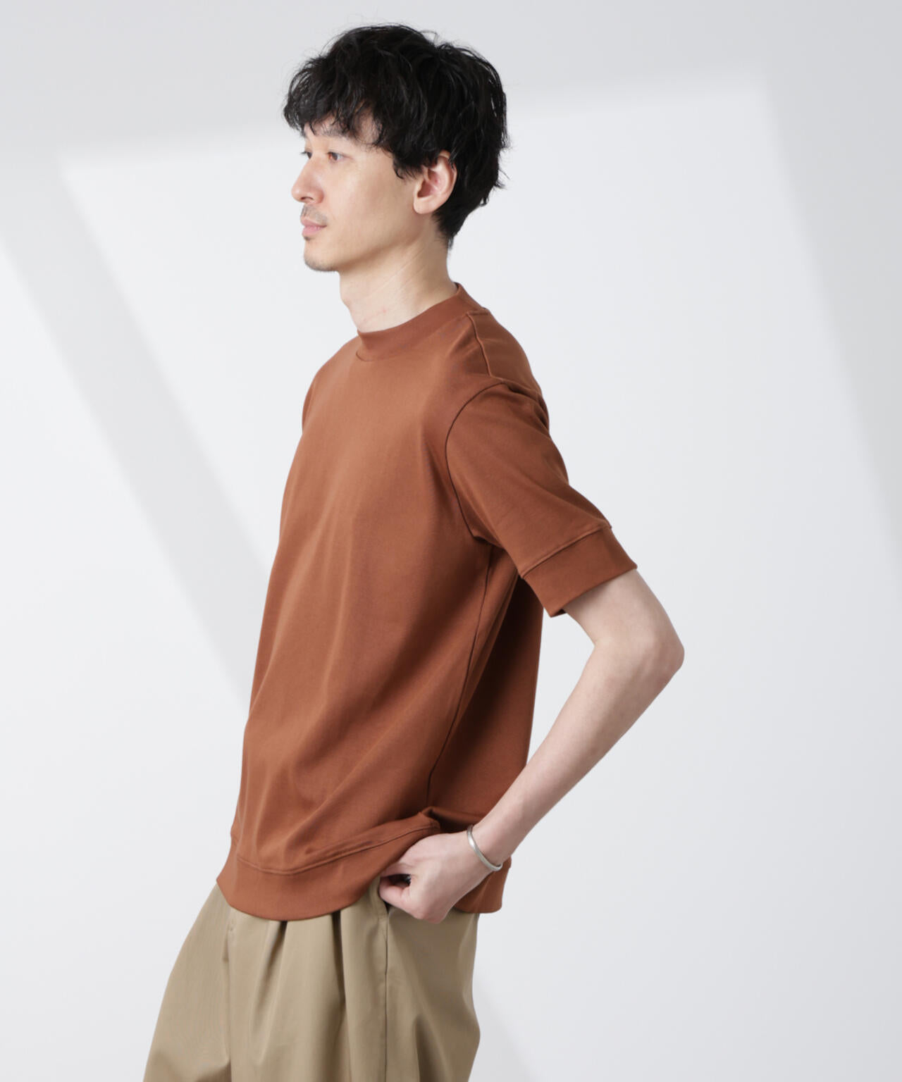 [FORMAL JERSEY]モックネックカットソー半袖