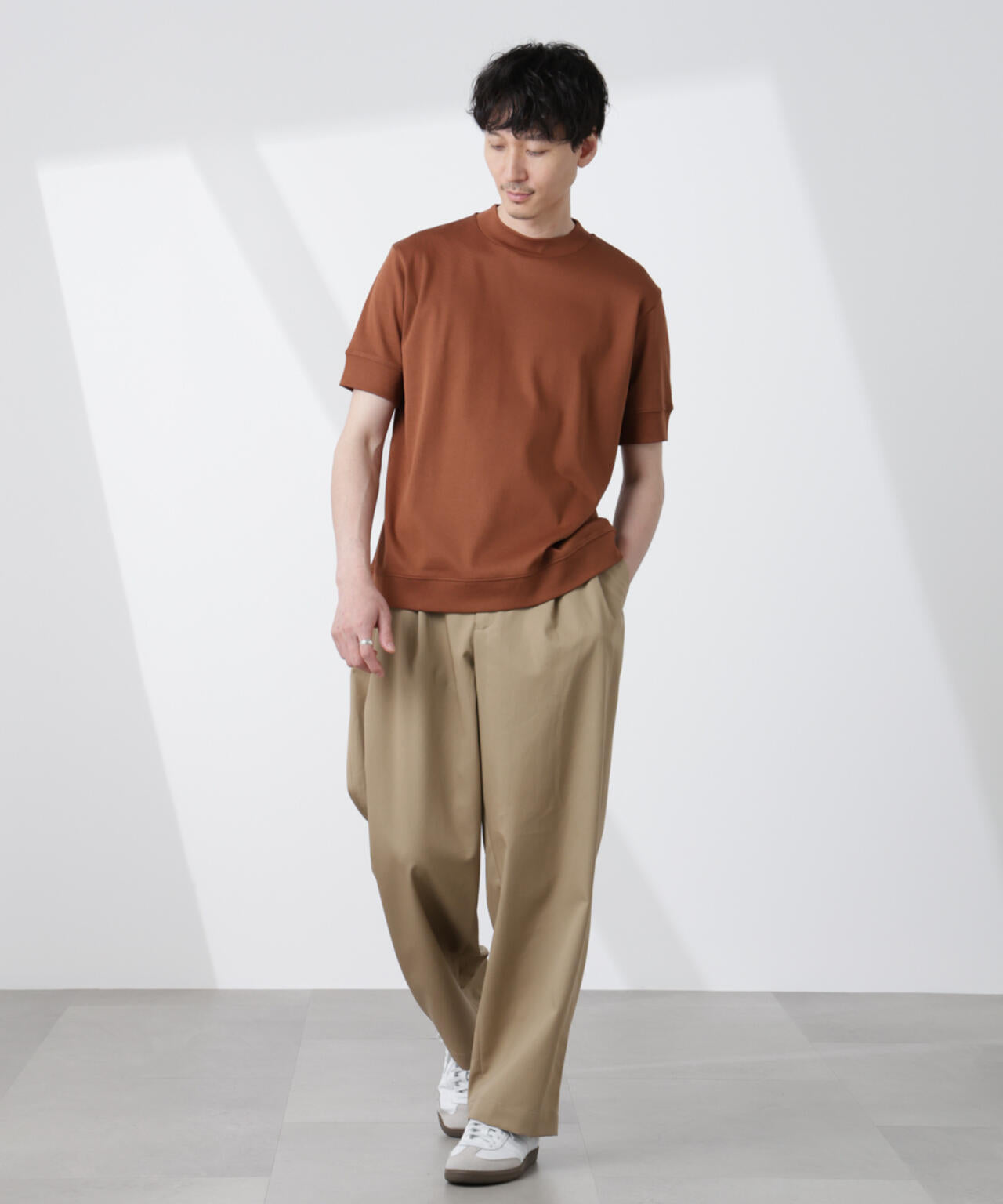 [FORMAL JERSEY]モックネックカットソー半袖