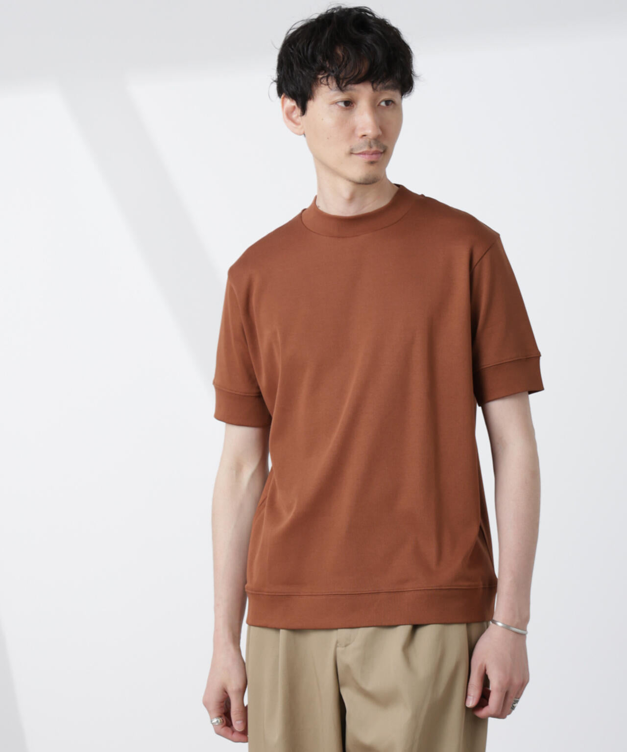 [FORMAL JERSEY]モックネックカットソー半袖