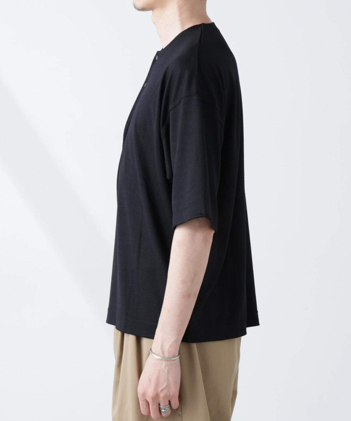 「ALL-DAYS COMFORT 100% WOOL」 ヘンリーネックTEE