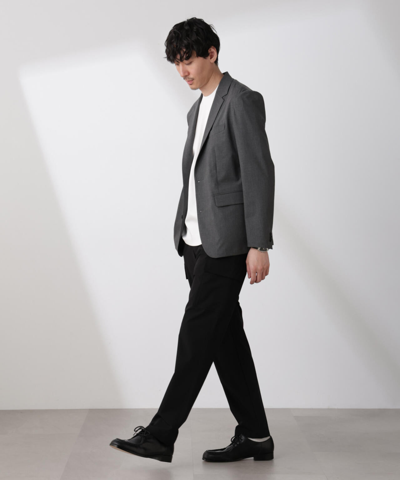 「N trousers」スリムストレッチ カーゴパンツ