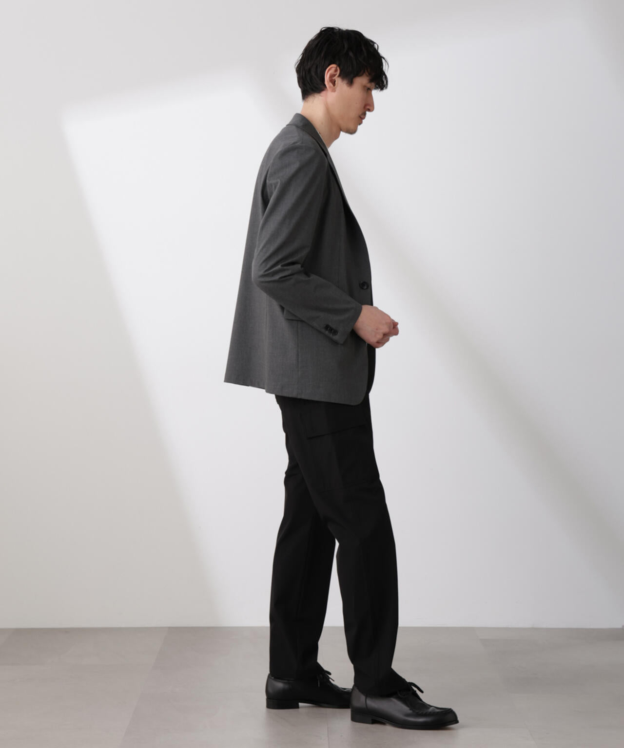 「N trousers」スリムストレッチ カーゴパンツ