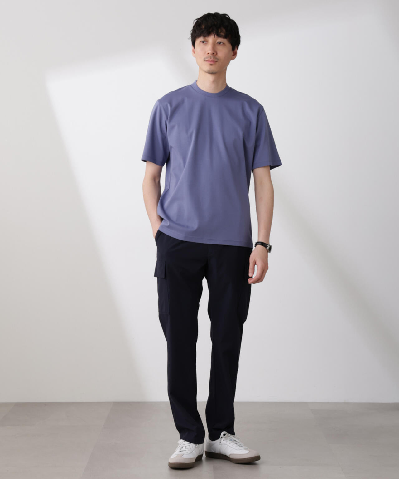 「N trousers」スリムストレッチ カーゴパンツ