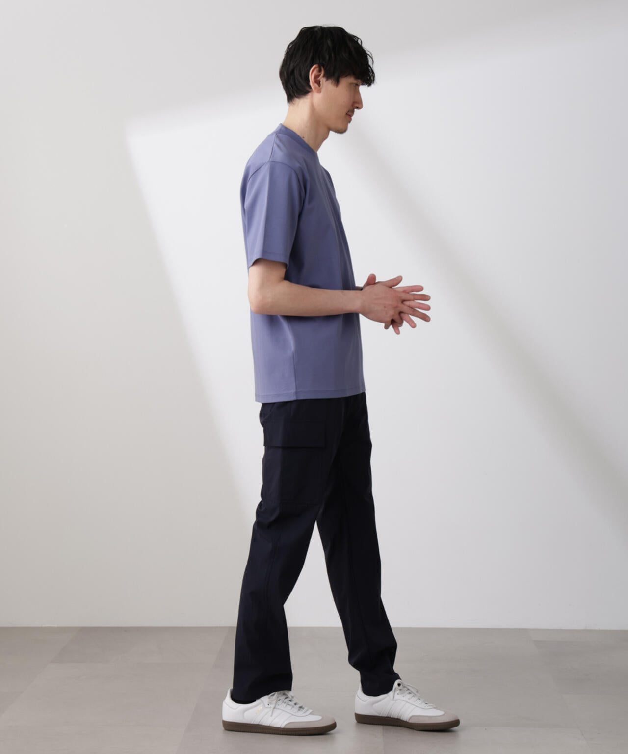 「N trousers」スリムストレッチ カーゴパンツ