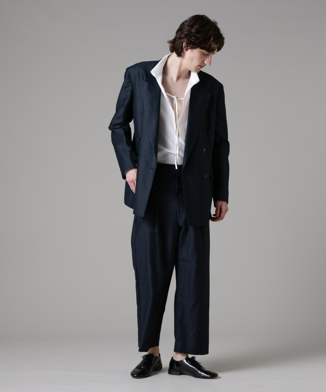 ｢ASSEMBLANC｣リネンブレンドマーベルトパンツ