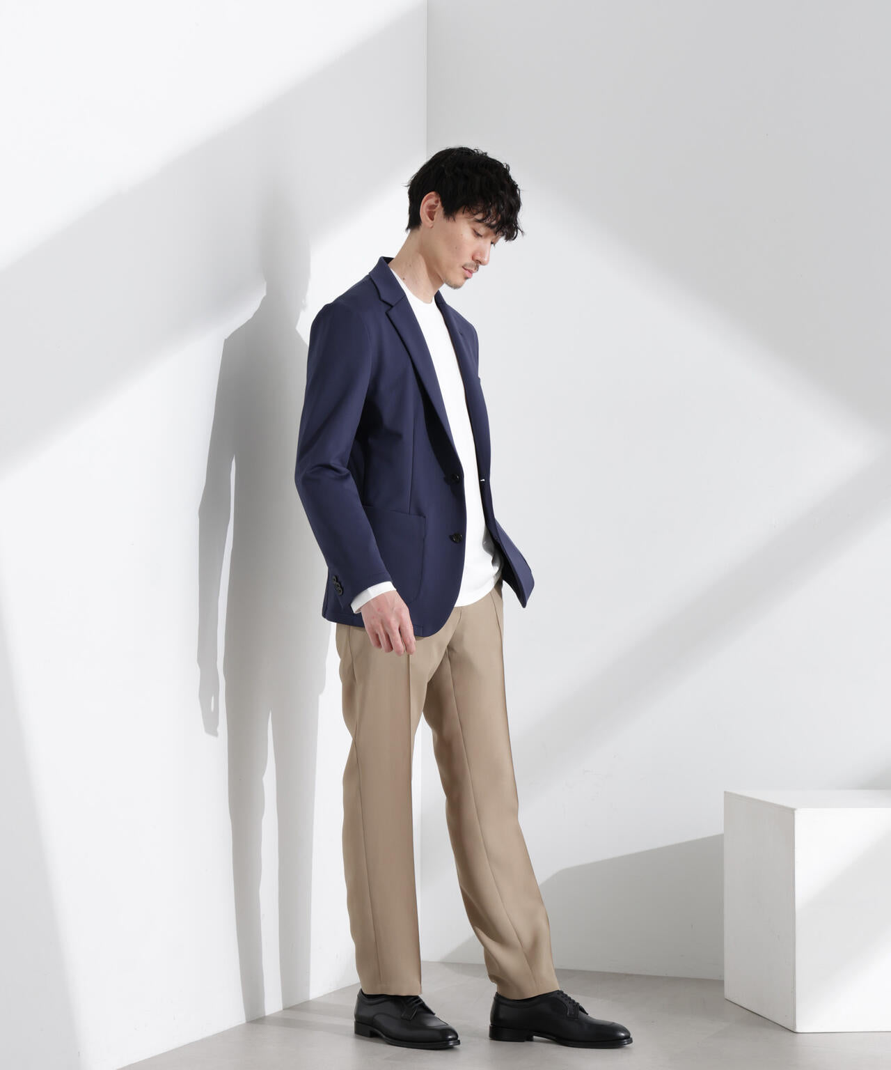 「N TROUSERS PREMIUM」強撚ピケストレッチパンツ(セットアップ可)