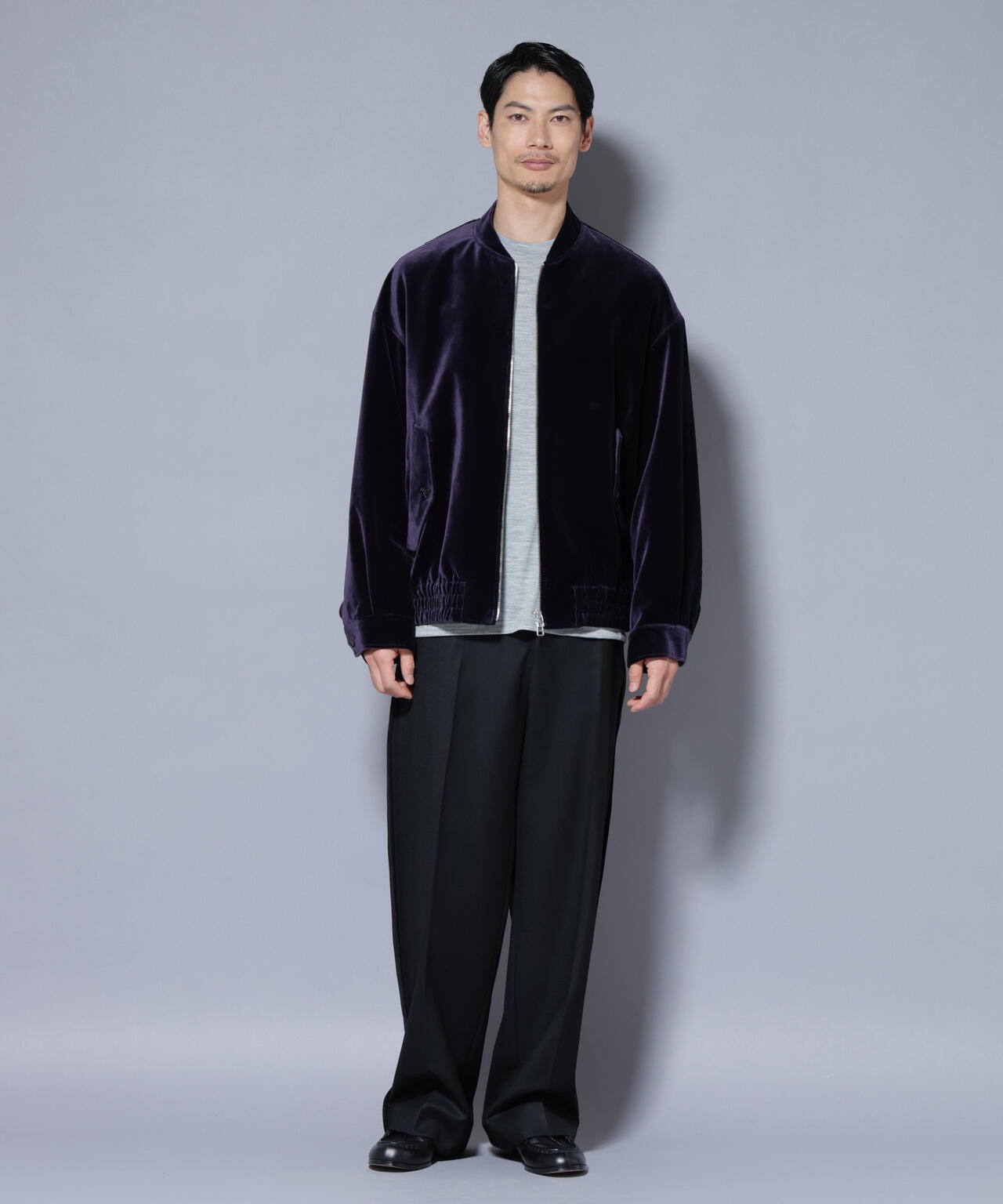 ｢ASSEMBLANC｣ コットンシルクベルベットブルゾン