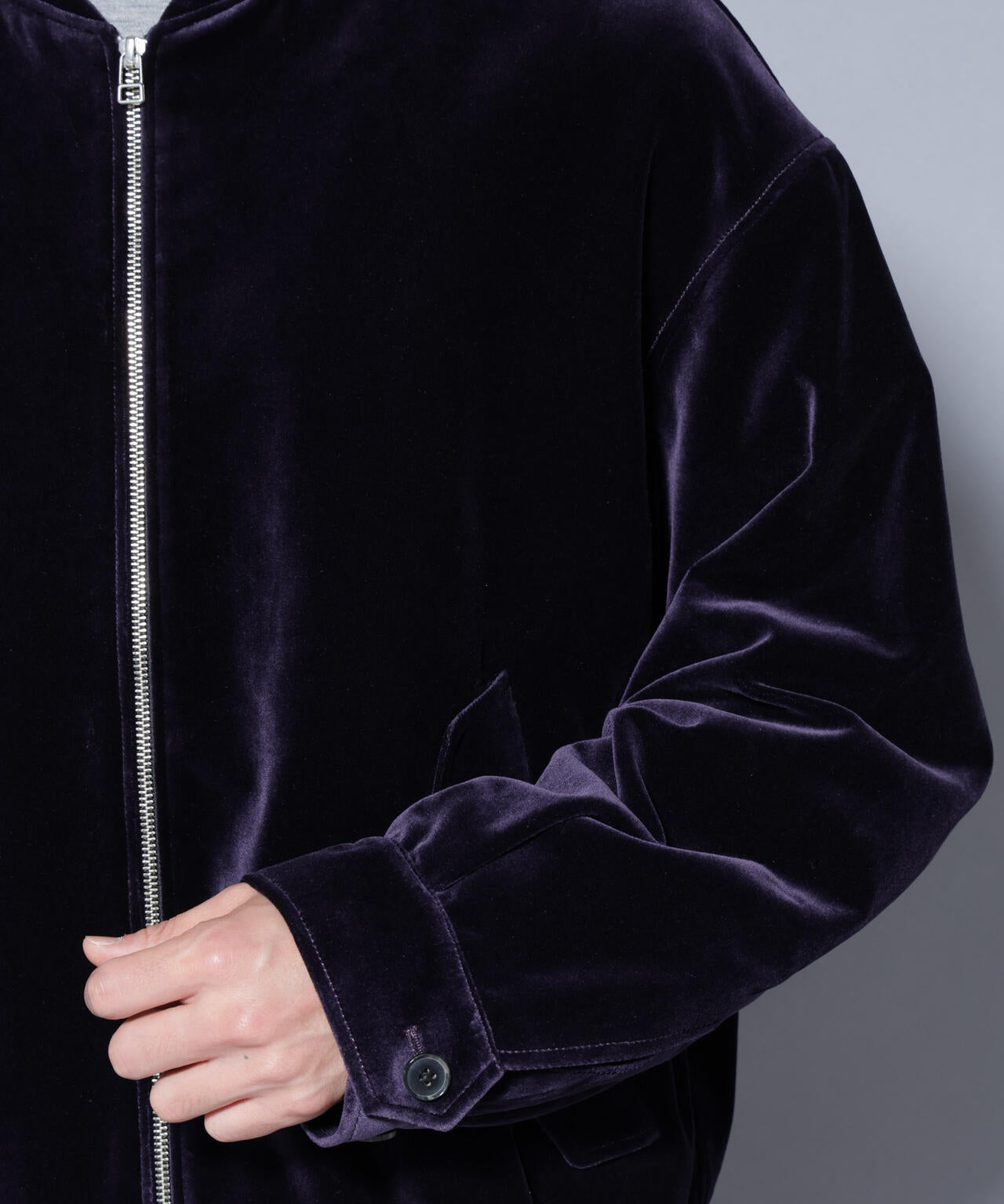｢ASSEMBLANC｣ コットンシルクベルベットブルゾン