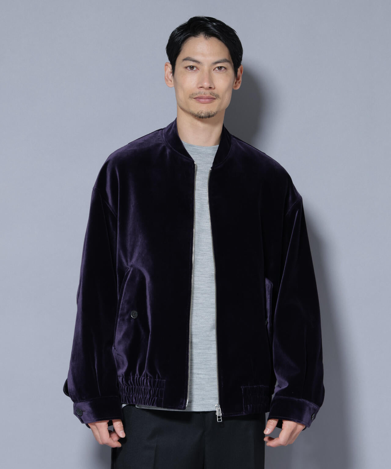 ｢ASSEMBLANC｣ コットンシルクベルベットブルゾン