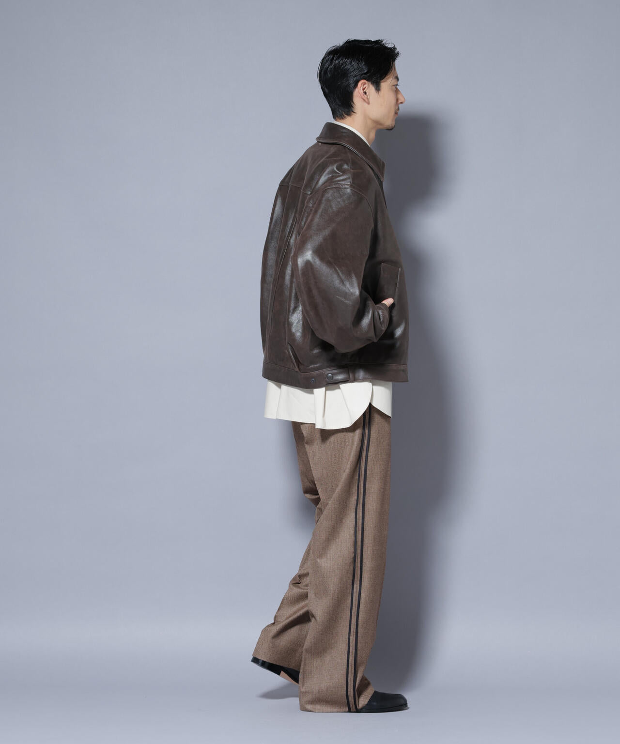 ｢ASSEMBLANC｣ ディストレスシープバルーンボンバージャケット
