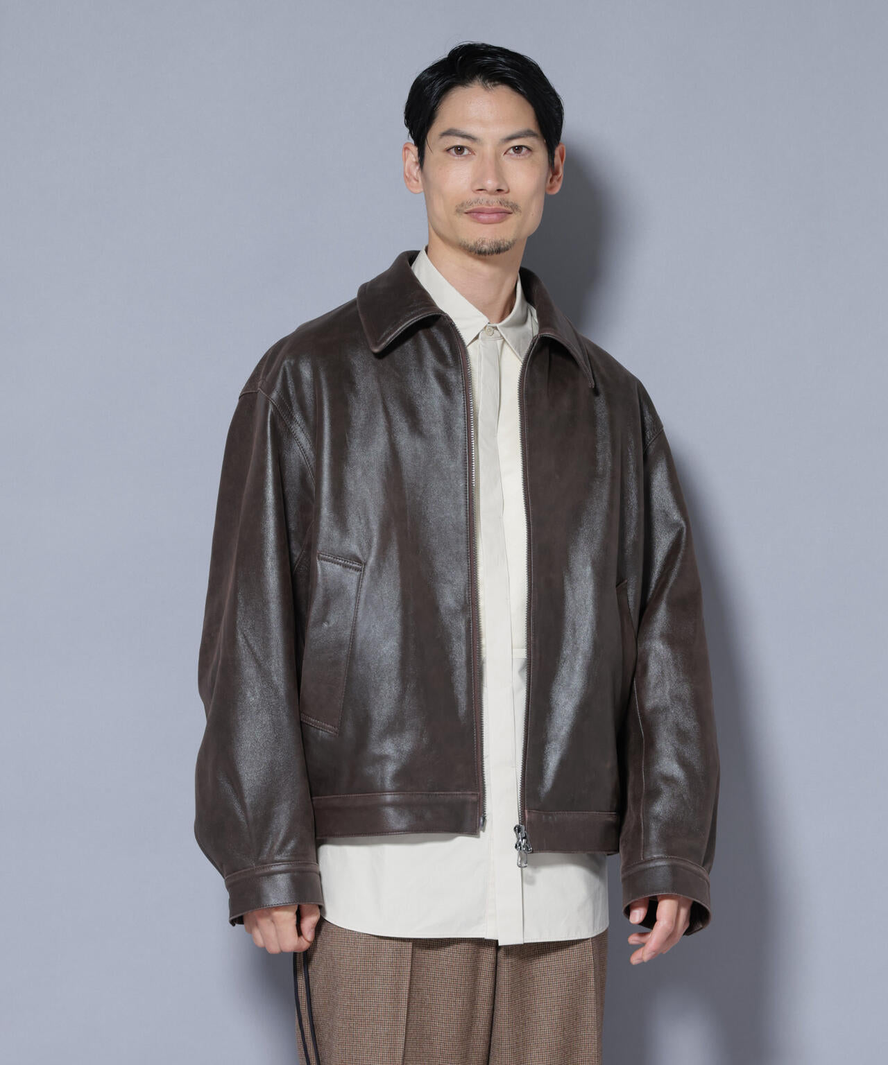 ｢ASSEMBLANC｣ ディストレスシープバルーンボンバージャケット