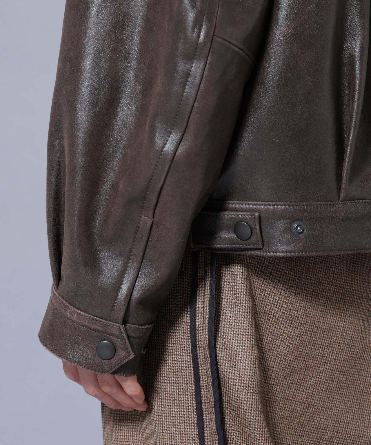 ｢ASSEMBLANC｣ ディストレスシープバルーンボンバージャケット