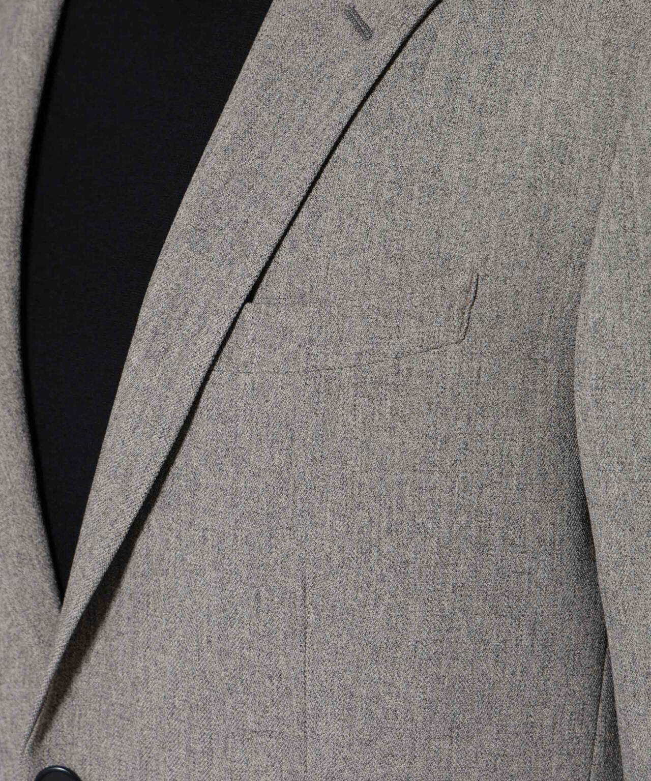 ｢N JACKET BASIC｣ 洗えるMIXツイードストレッチジャケット(セットアップ可)