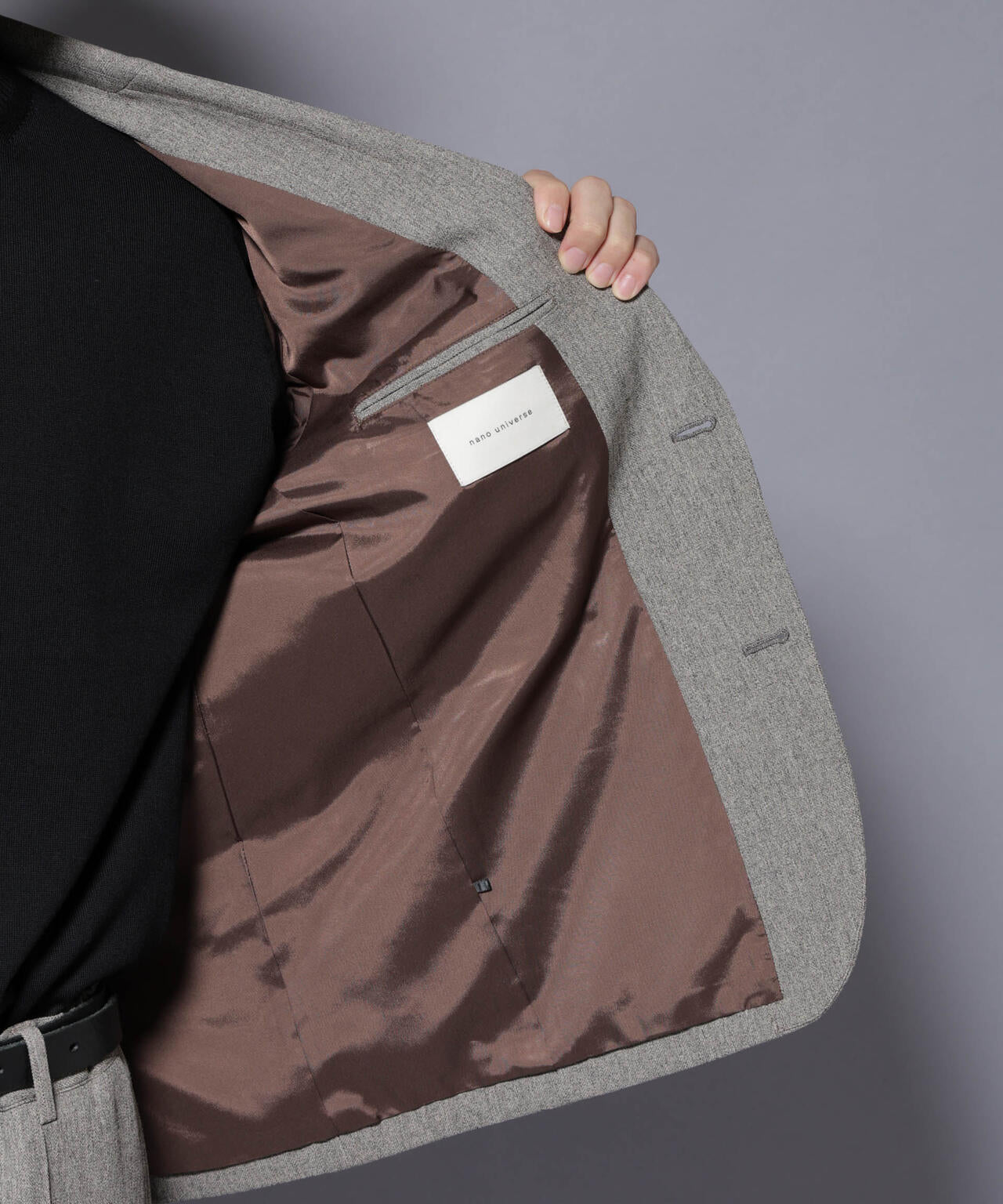 ｢N JACKET BASIC｣ 洗えるMIXツイードストレッチジャケット(セットアップ可)