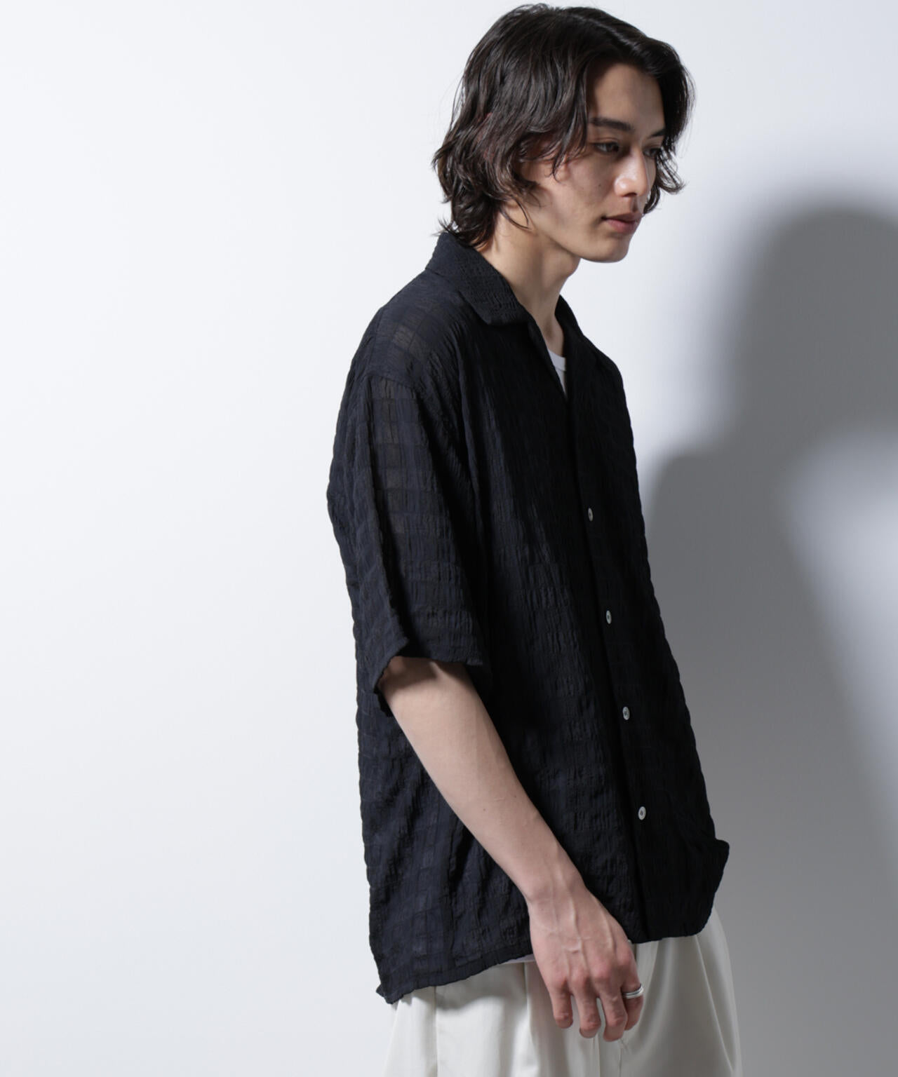 シースルーチェックシャツ