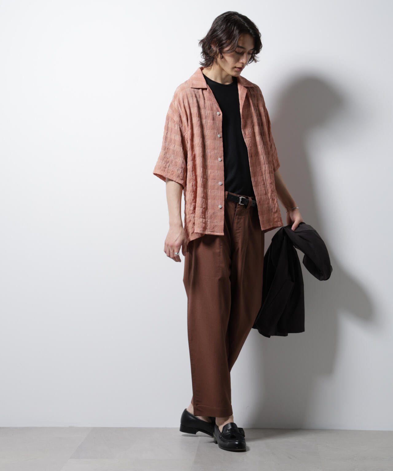 シースルーチェックシャツ