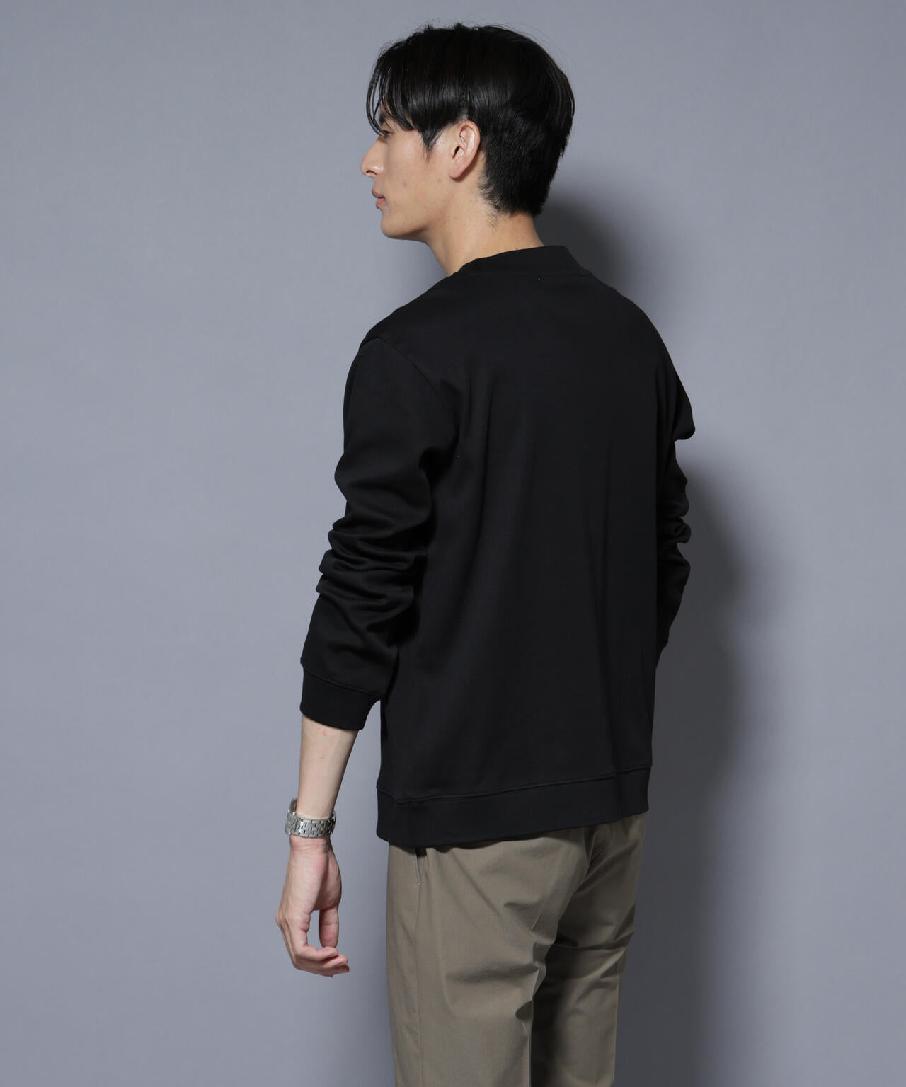 「FORMAL JERSEY」モックネックカットソー長袖