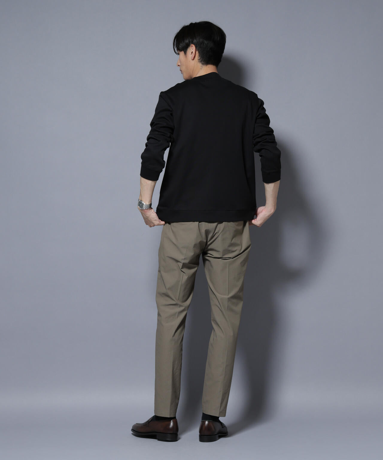 「FORMAL JERSEY」モックネックカットソー長袖