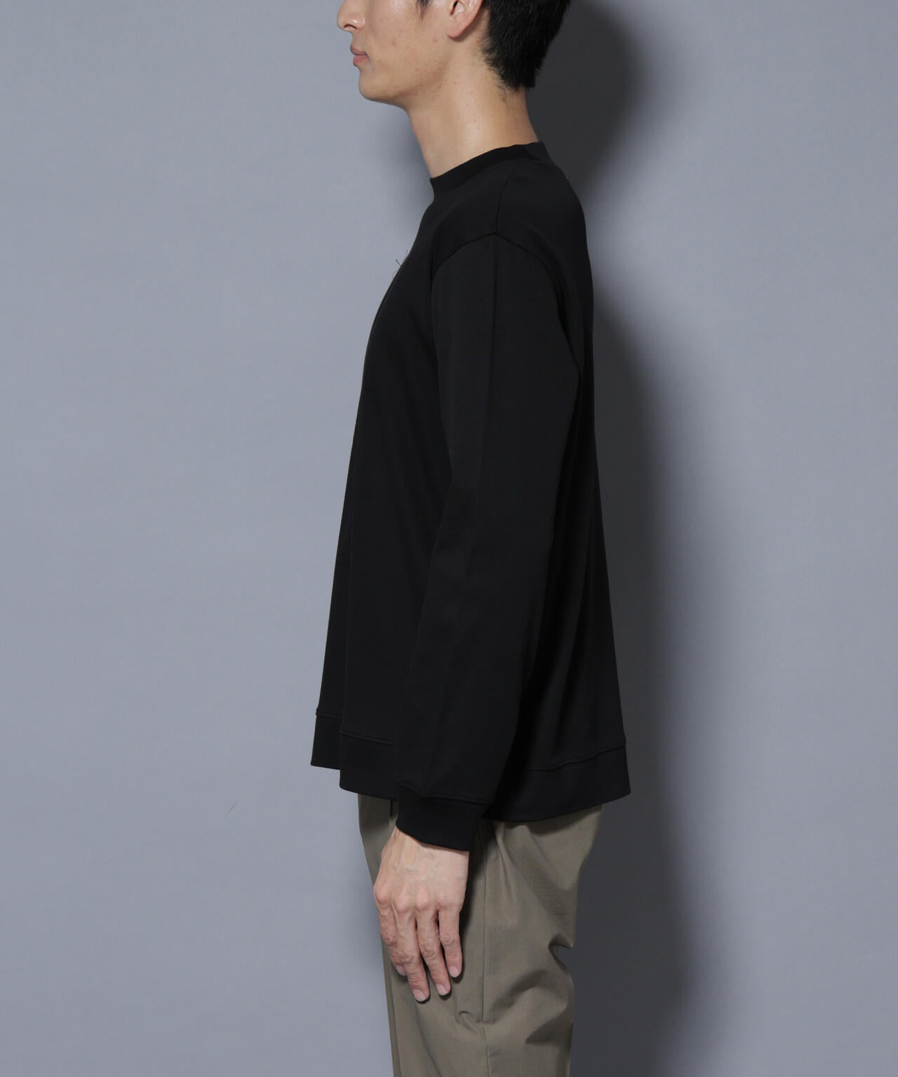 「FORMAL JERSEY」モックネックカットソー長袖
