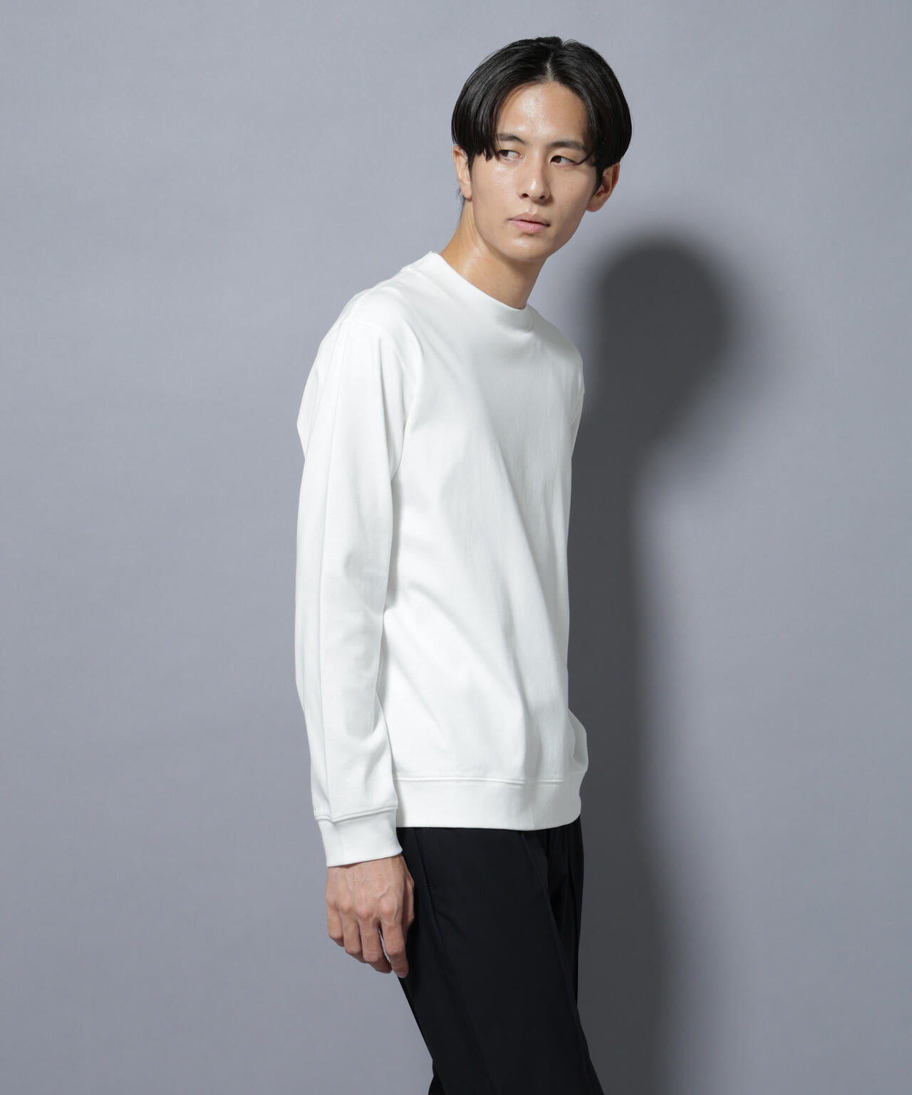 「FORMAL JERSEY」モックネックカットソー長袖
