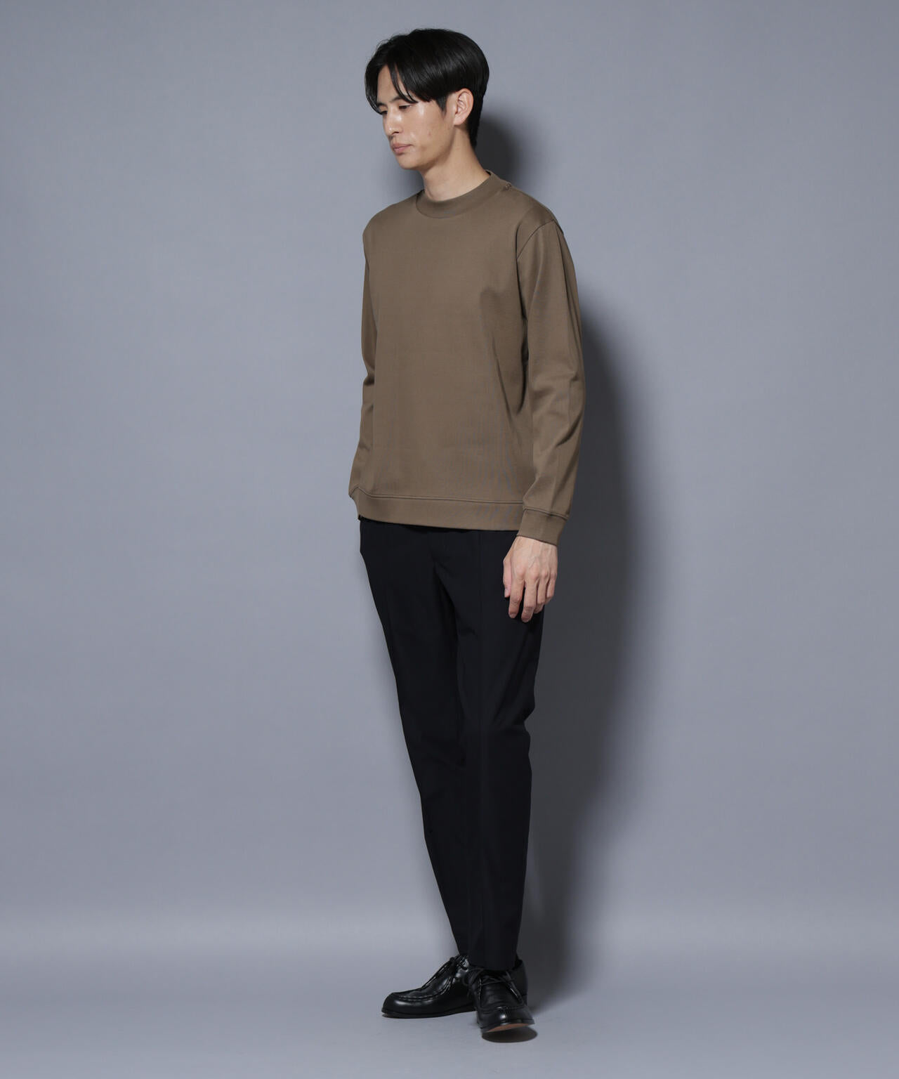 「FORMAL JERSEY」モックネックカットソー長袖