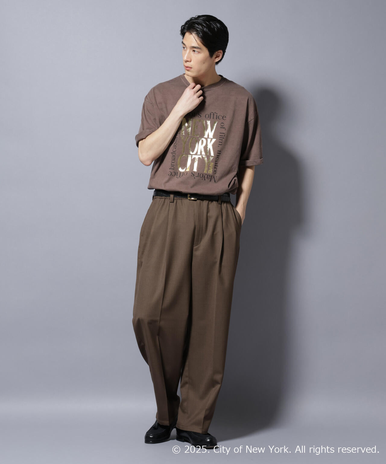 別注GOOD ROCK SPEED NYC 箔プリントＴシャツ