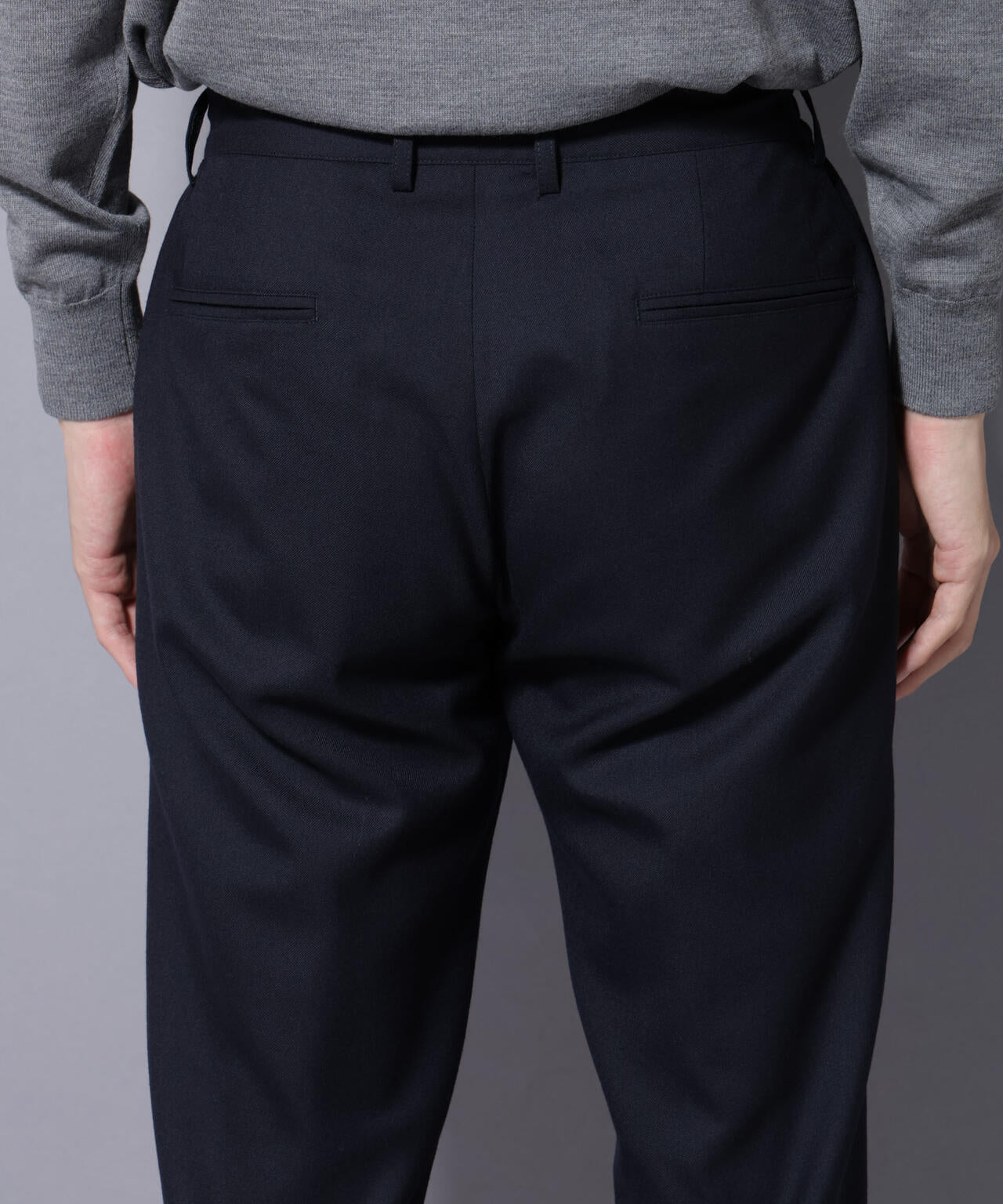 「N TROUSERS PREMIUM」RENU(R)ウール混洗えるサキソニーパンツ(セットアップ可)