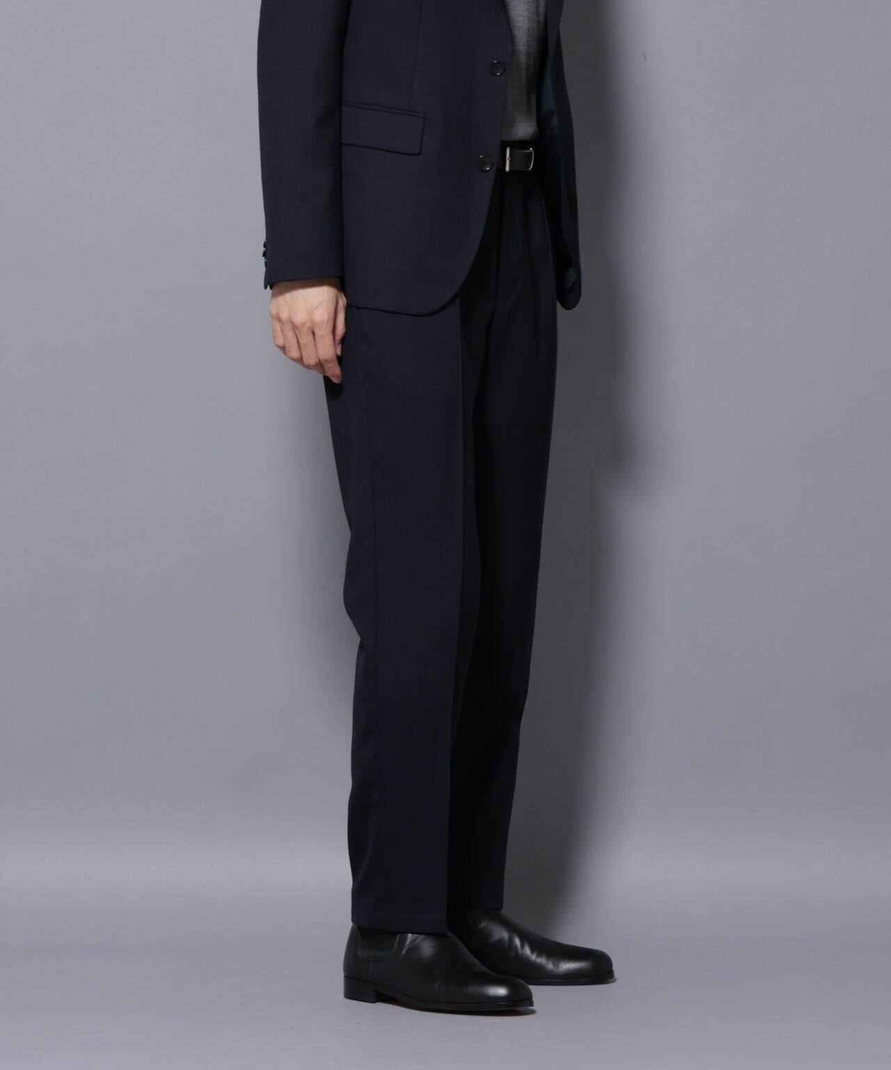 「N TROUSERS PREMIUM」RENU(R)ウール混洗えるサキソニーパンツ(セットアップ可)