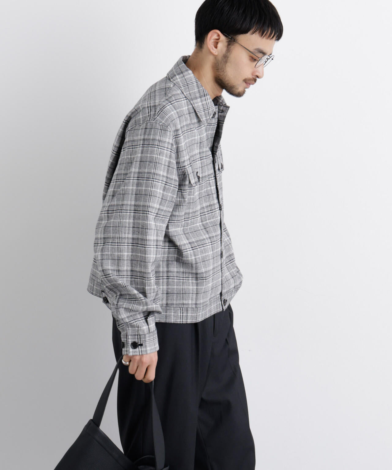 「FRENCH LINEN」リネンコットンシャツブルゾン