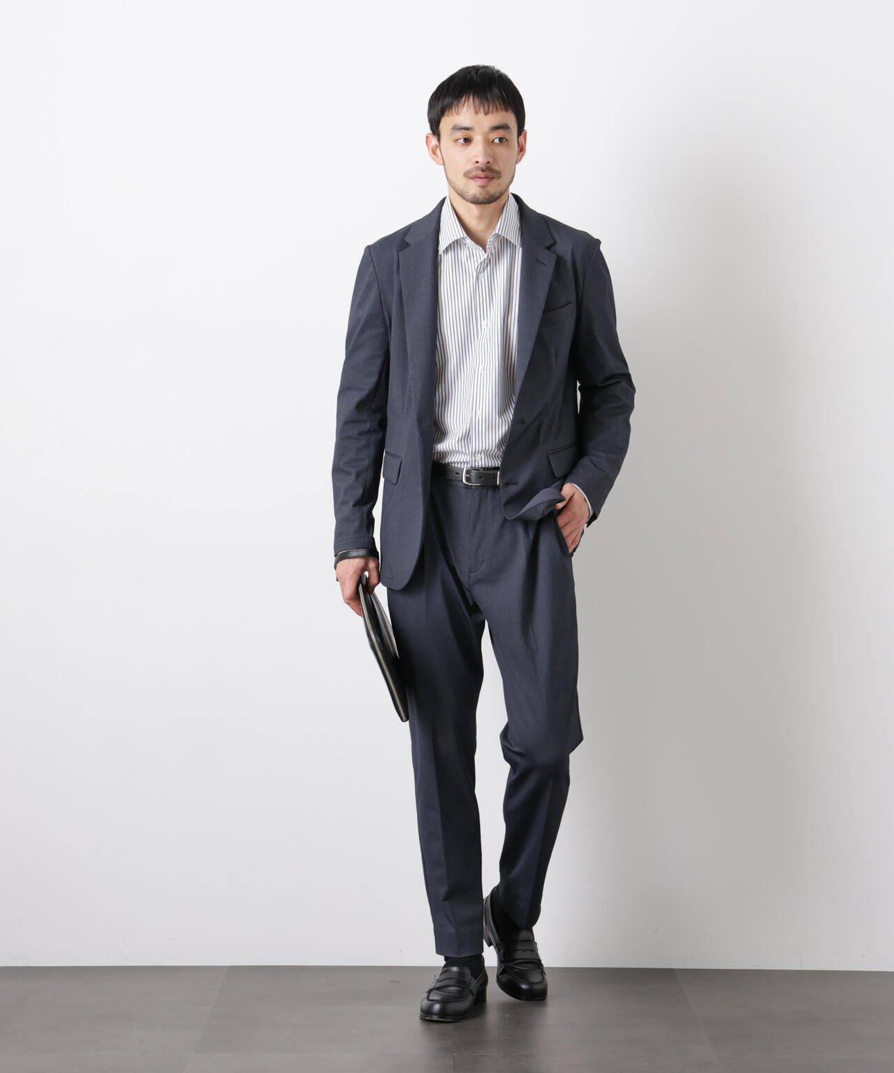 【大人気セットアップ】｢Damerino｣ 軽量ジャージーデニムライクストレッチセットアップ