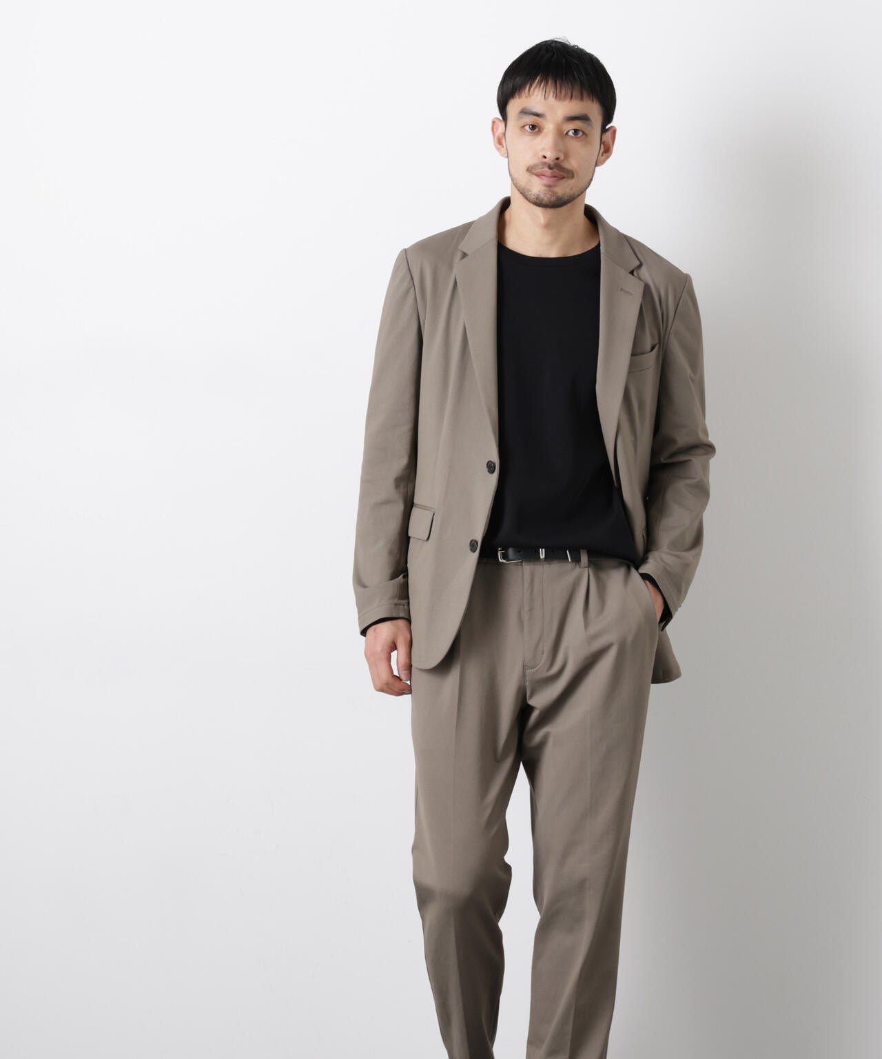 【大人気セットアップ】｢Damerino｣ 軽量ジャージーデニムライクストレッチセットアップ