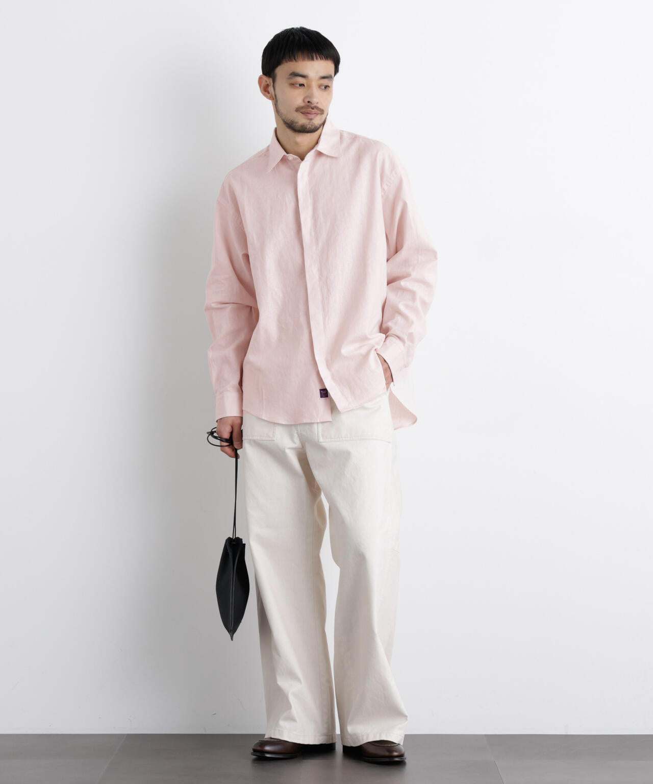 「FRENCH LINEN」リネンコットンレギュラーシャツ