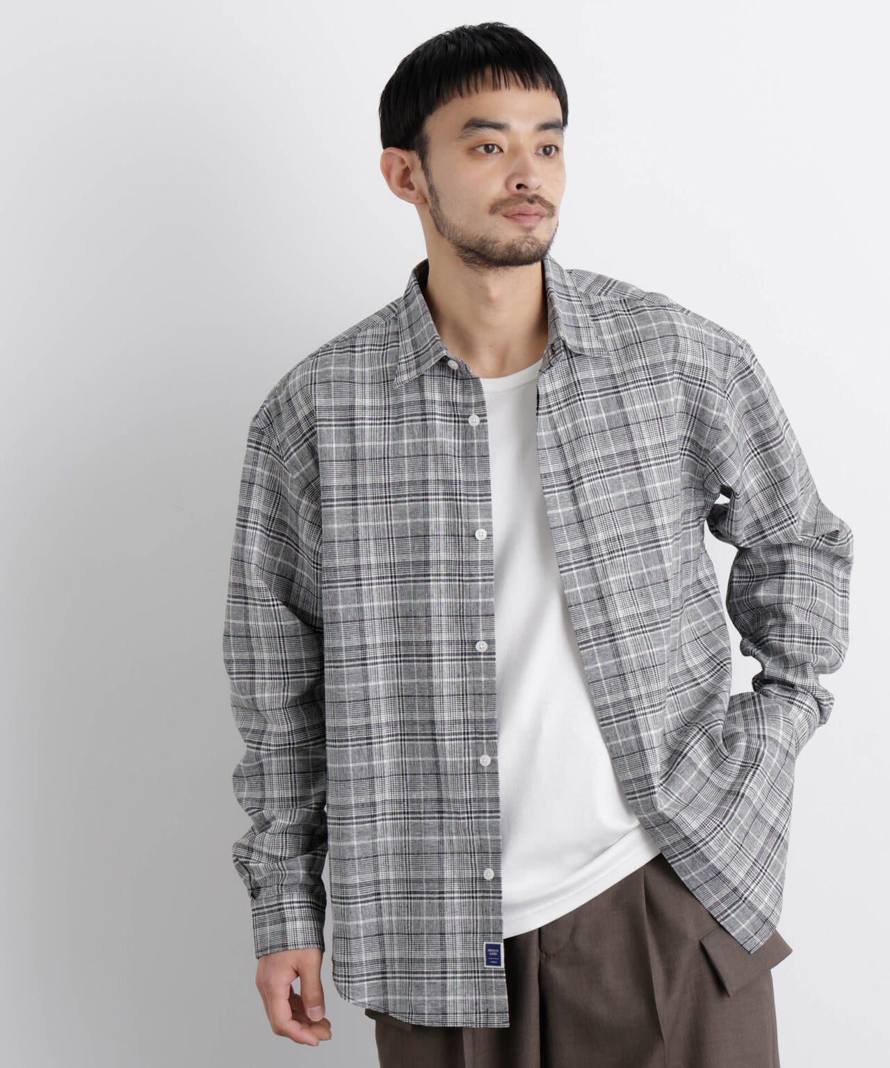 「FRENCH LINEN」リネンコットンレギュラーシャツ