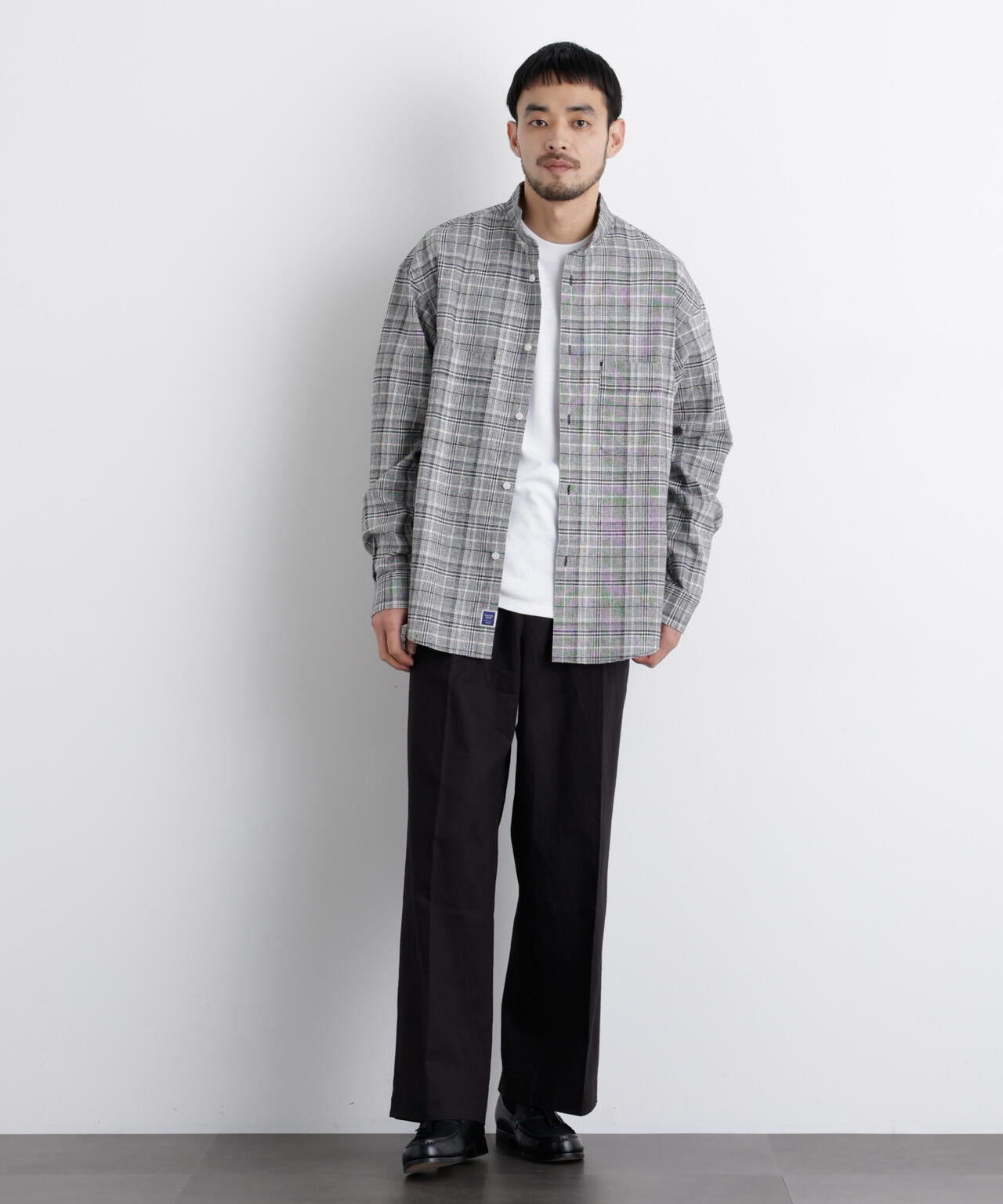 「FRENCH LINEN」リネンコットンスタンドシャツ