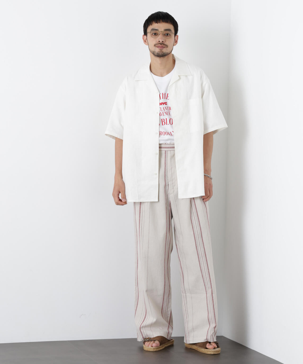 ｢FRENCH LINEN｣ フライフロント半袖シャツ