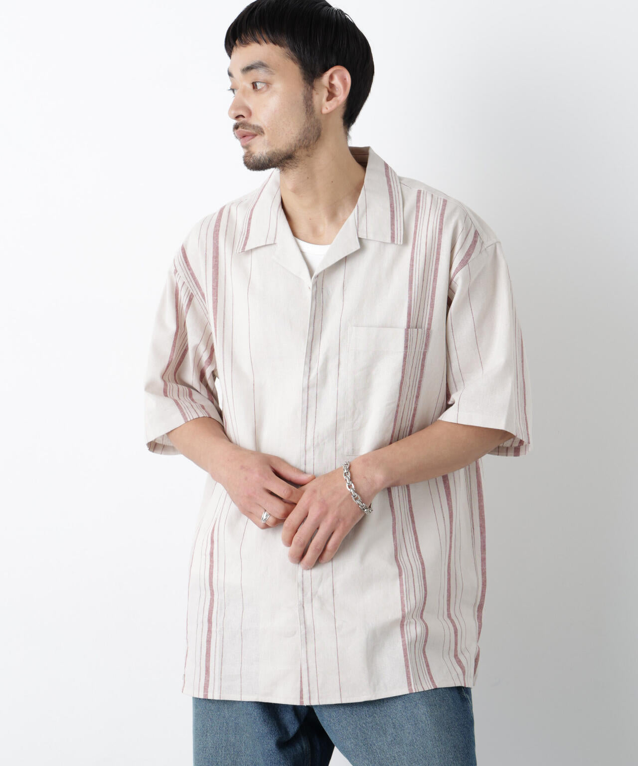｢FRENCH LINEN｣ フライフロント半袖シャツ