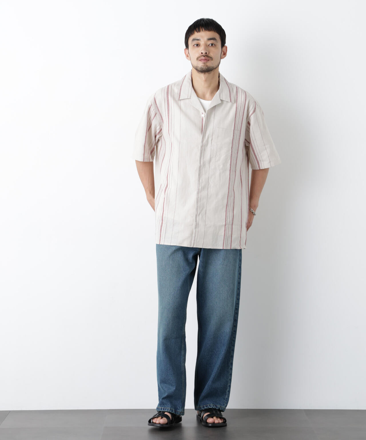 ｢FRENCH LINEN｣ フライフロント半袖シャツ