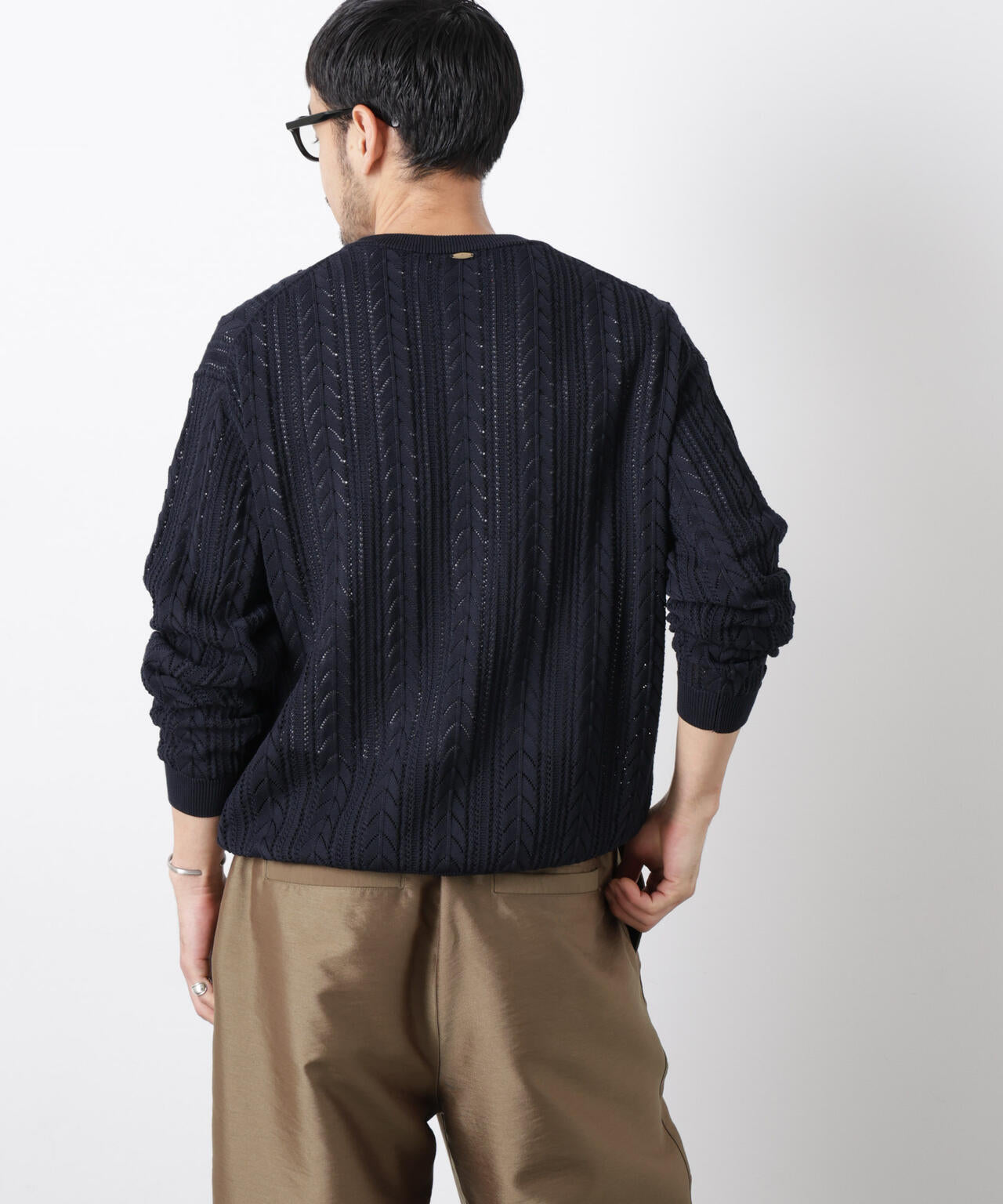 ｢ASSEMBLANC｣コードヤーンシアーケーブルニット