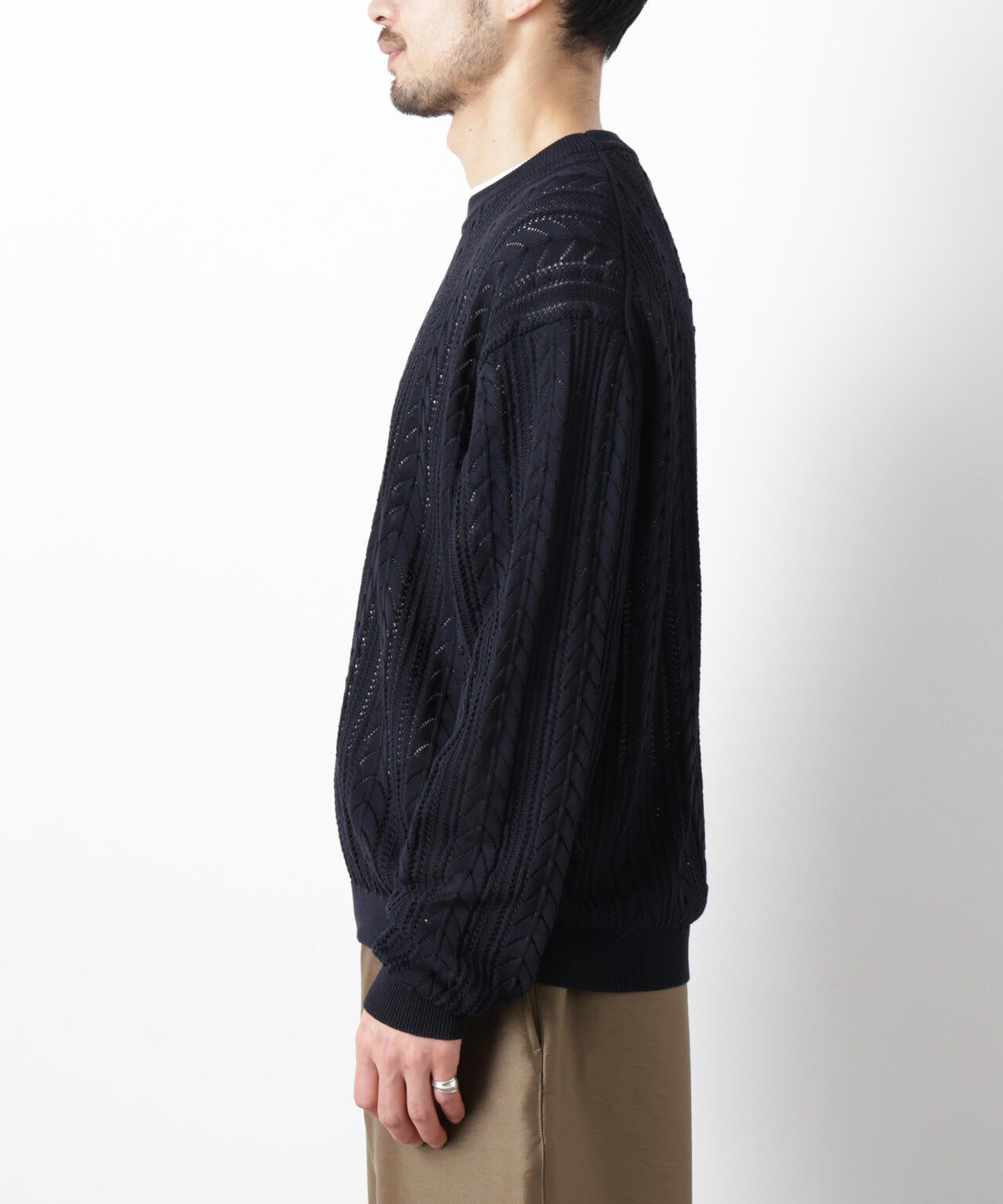 ｢ASSEMBLANC｣コードヤーンシアーケーブルニット