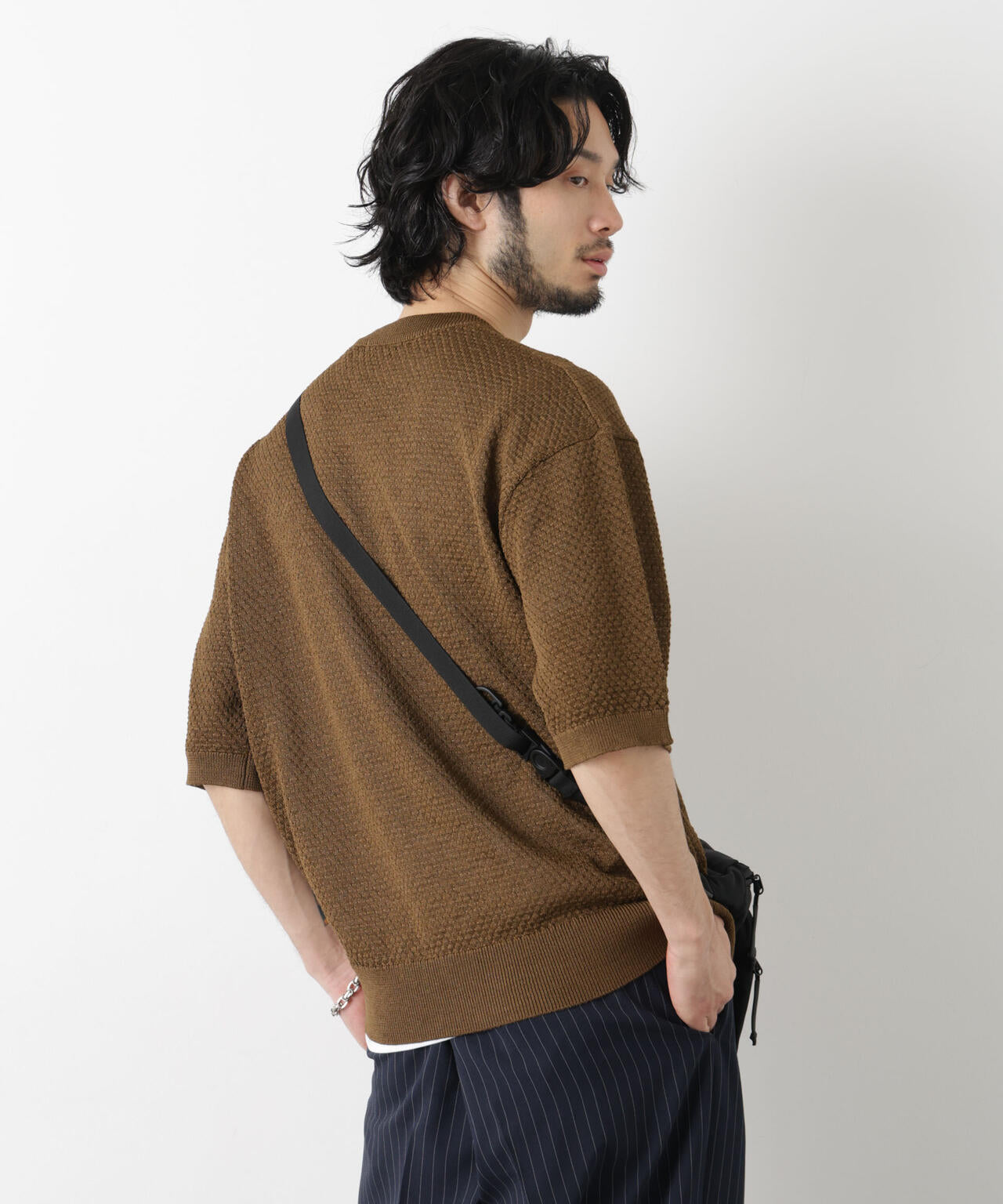 ギマクルーネック ニットTシャツ