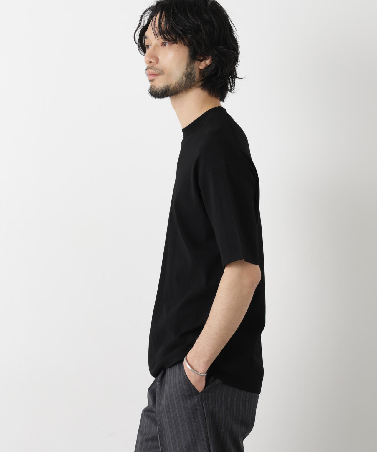 ｢ASSEMBLANC｣ 針抜きクルーネックニット
